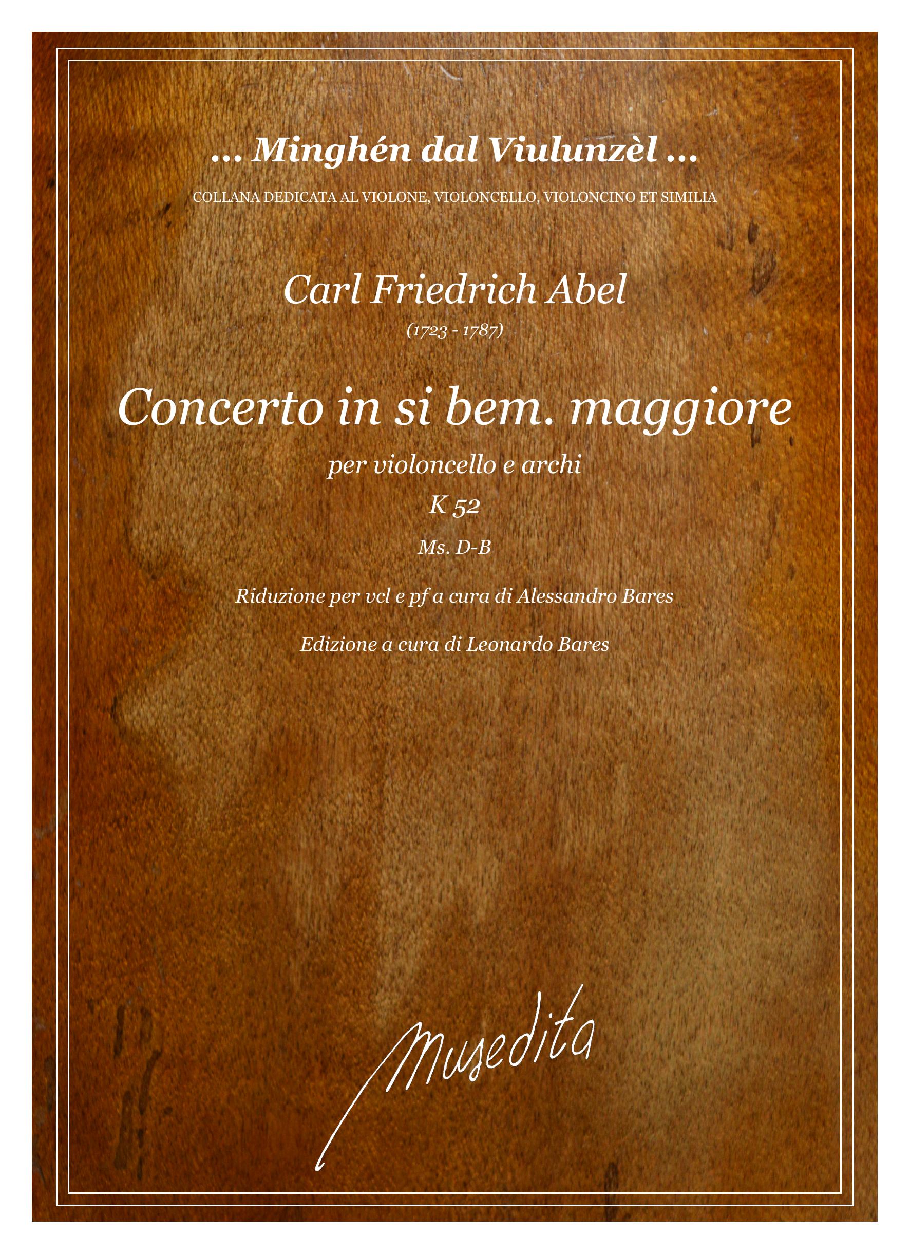 C.Fr. Abel: Concerto in si bemolle maggiore K52 (rid. vcl/pf)