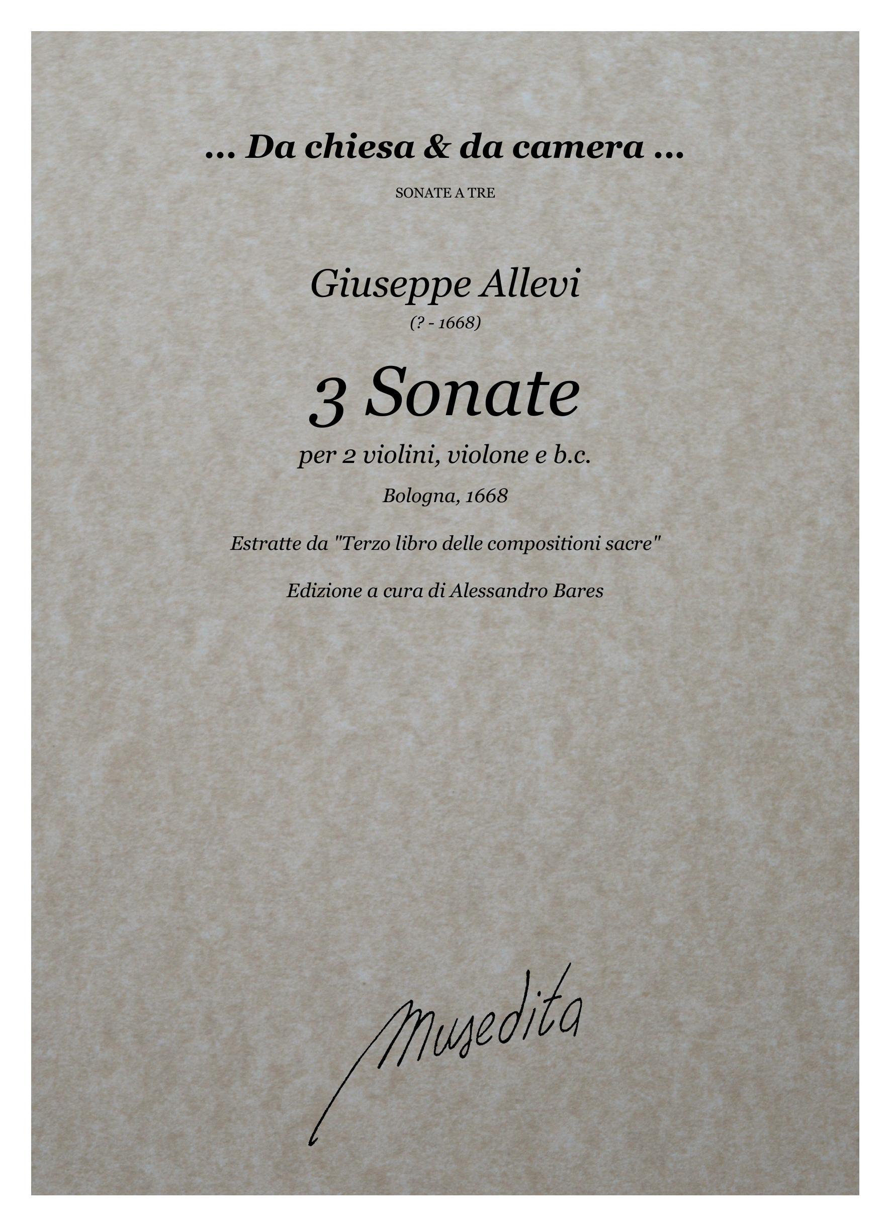 G. Allevi: 3 Sonate (Venezia, 1668)
