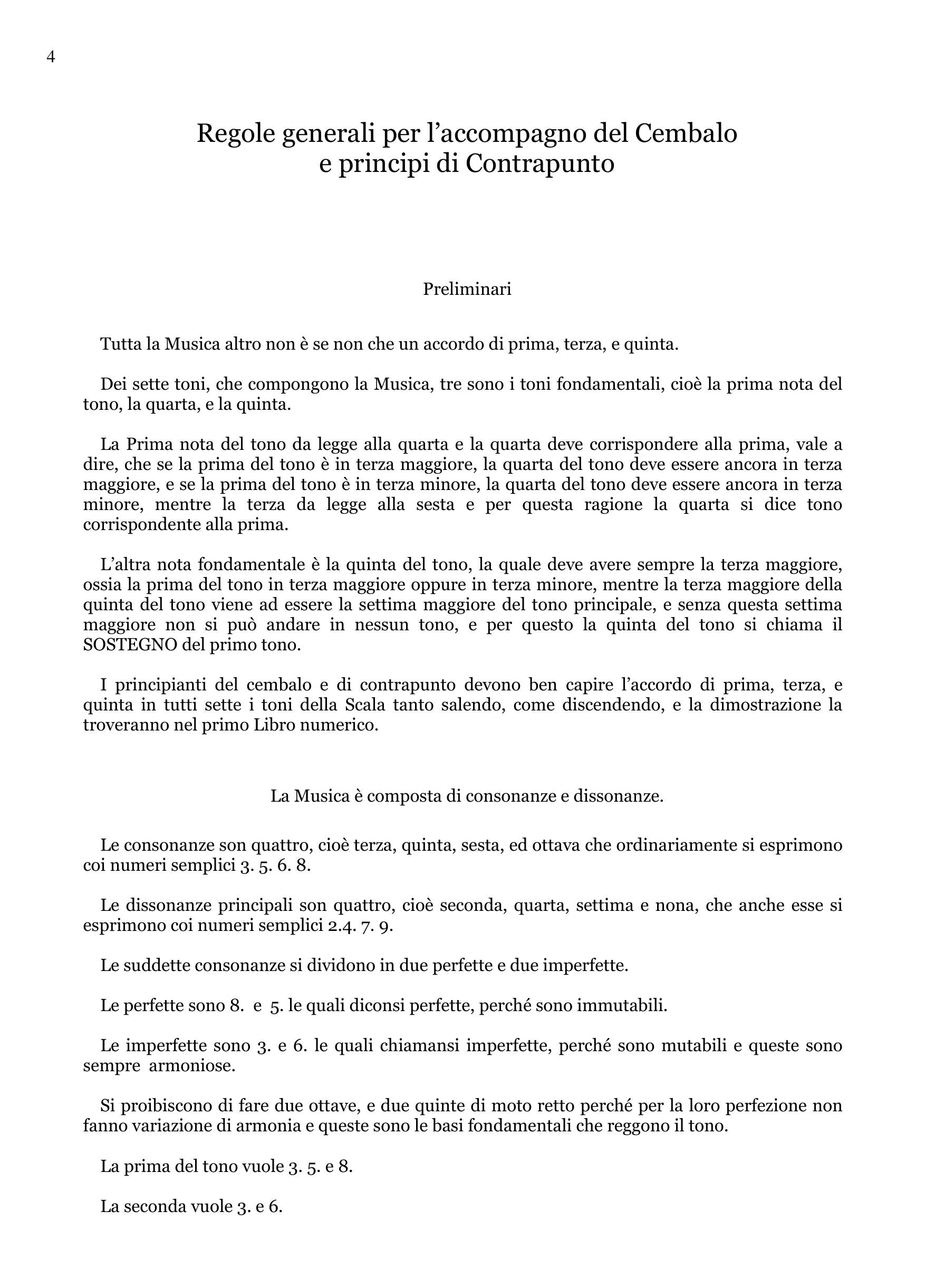 Anonimo (inizio XIX sec.): Regole generali per l'accompagno del cembalo e principj di contrapunto (Archivio del Comune di Bevagna)
