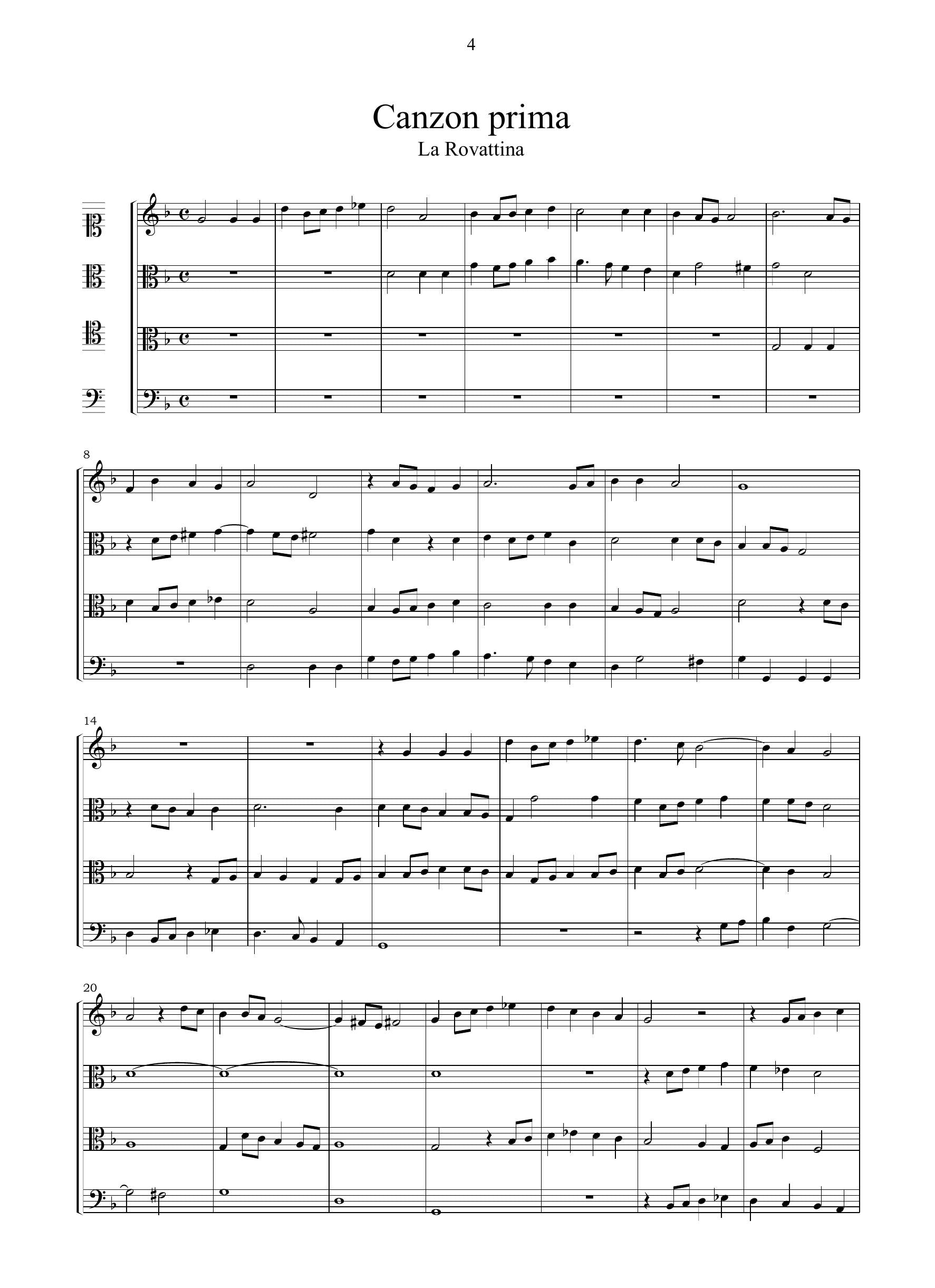 A. Banchieri: Canzoni alla francese per sonare a quattro voci (libro secondo)(Venezia, 1596)