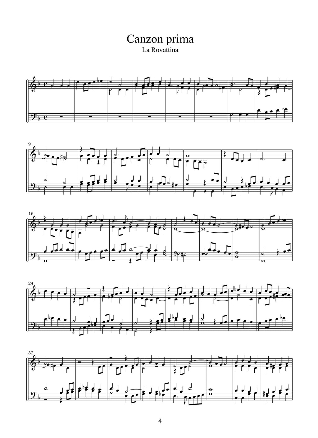 A. Banchieri: Canzoni alla francese per sonare a quattro voci (libro secondo)(Venezia, 1596) (versione per organo)