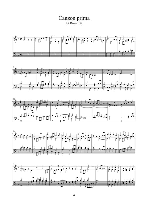 A. Banchieri: Canzoni alla francese per sonare a quattro voci (libro secondo)(Venezia, 1596) (versione per organo)
