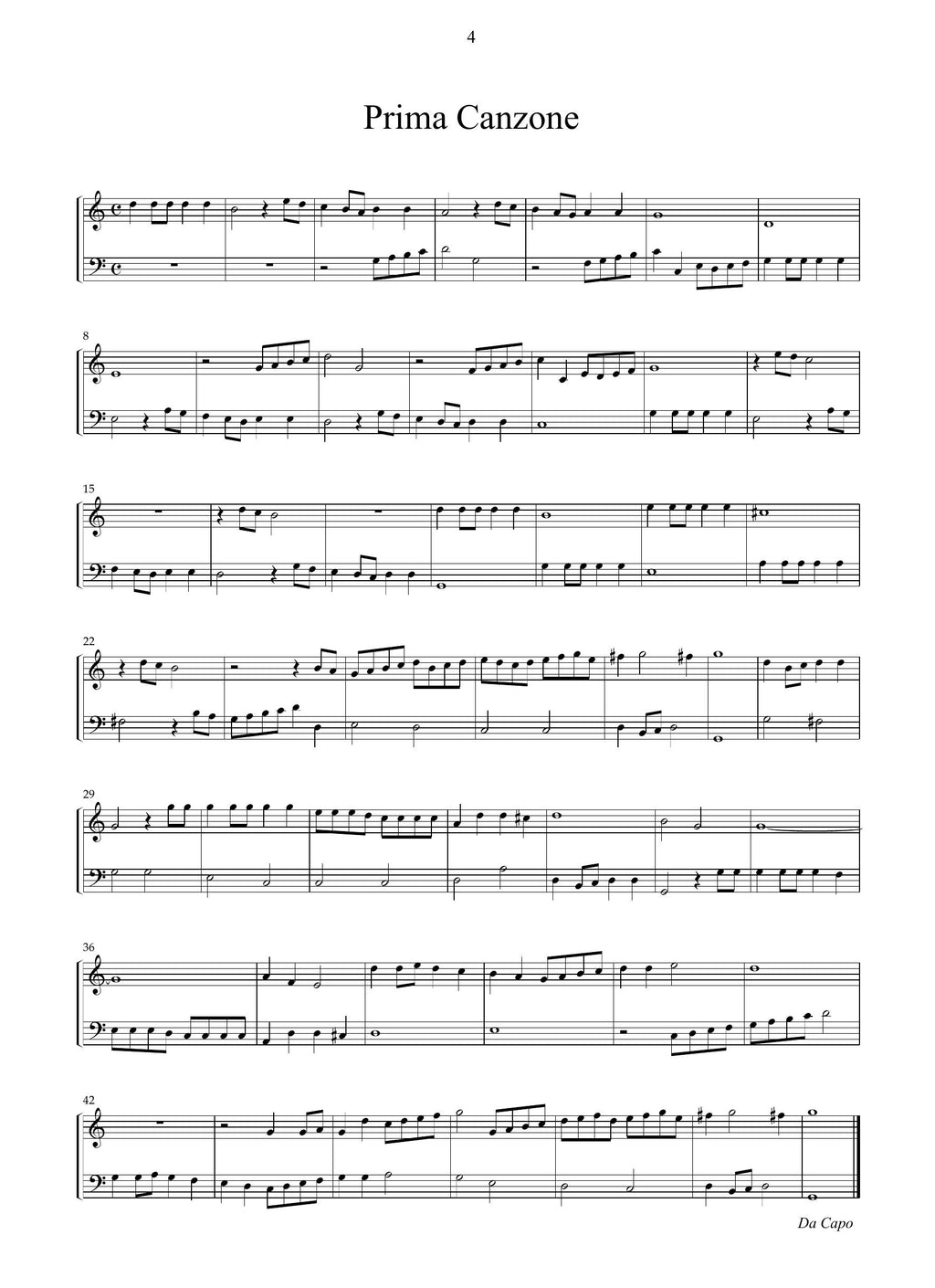 A. Banchieri: Moderna armonia di canzoni alla francese op.26 (Venezia, 1612)