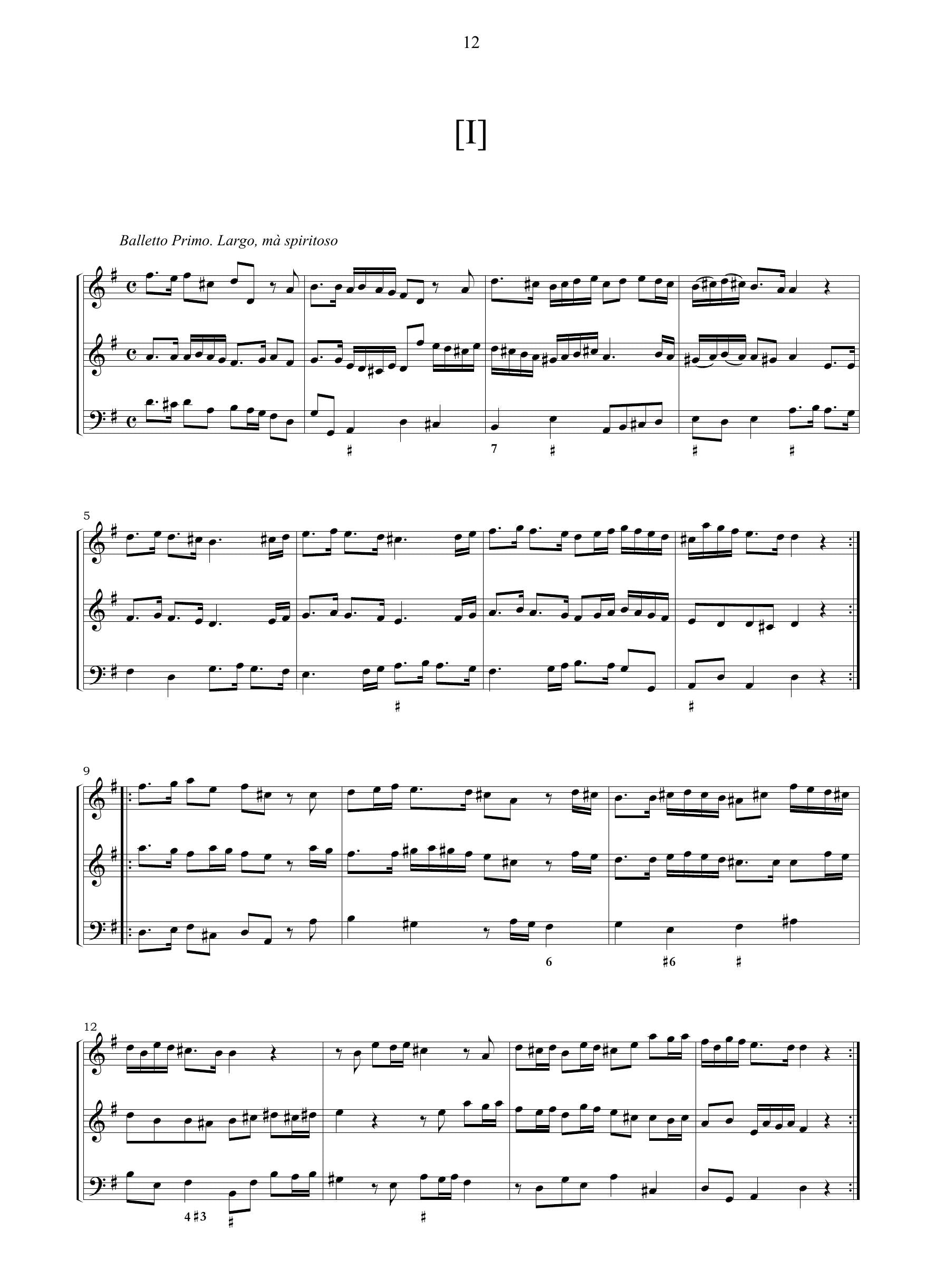 G.B. Bassani: Balletti, correnti, gighe e sarabande op.1 (Bologna, 1677)