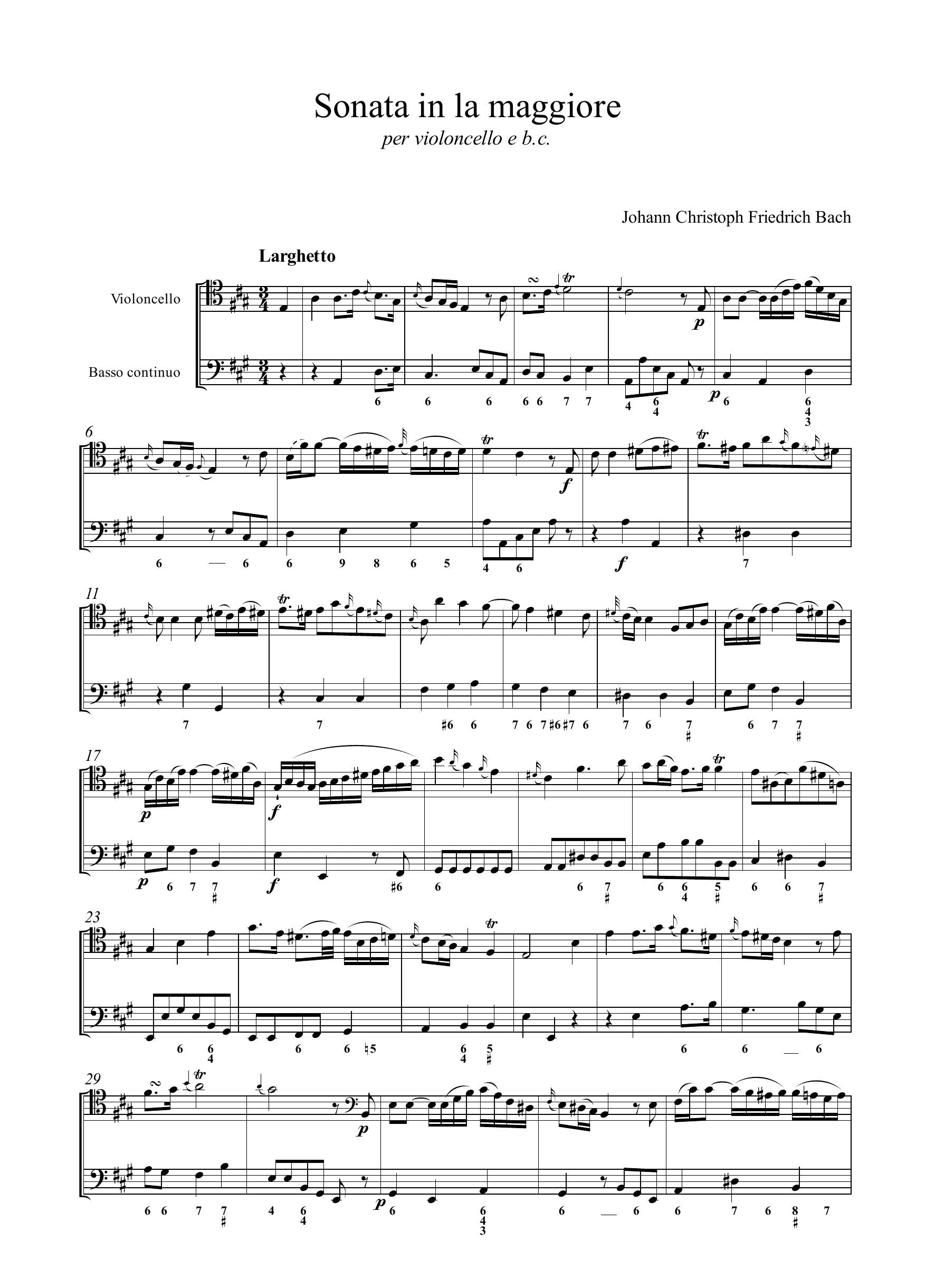 J.Ch.Fr. Bach: 2 Sonate