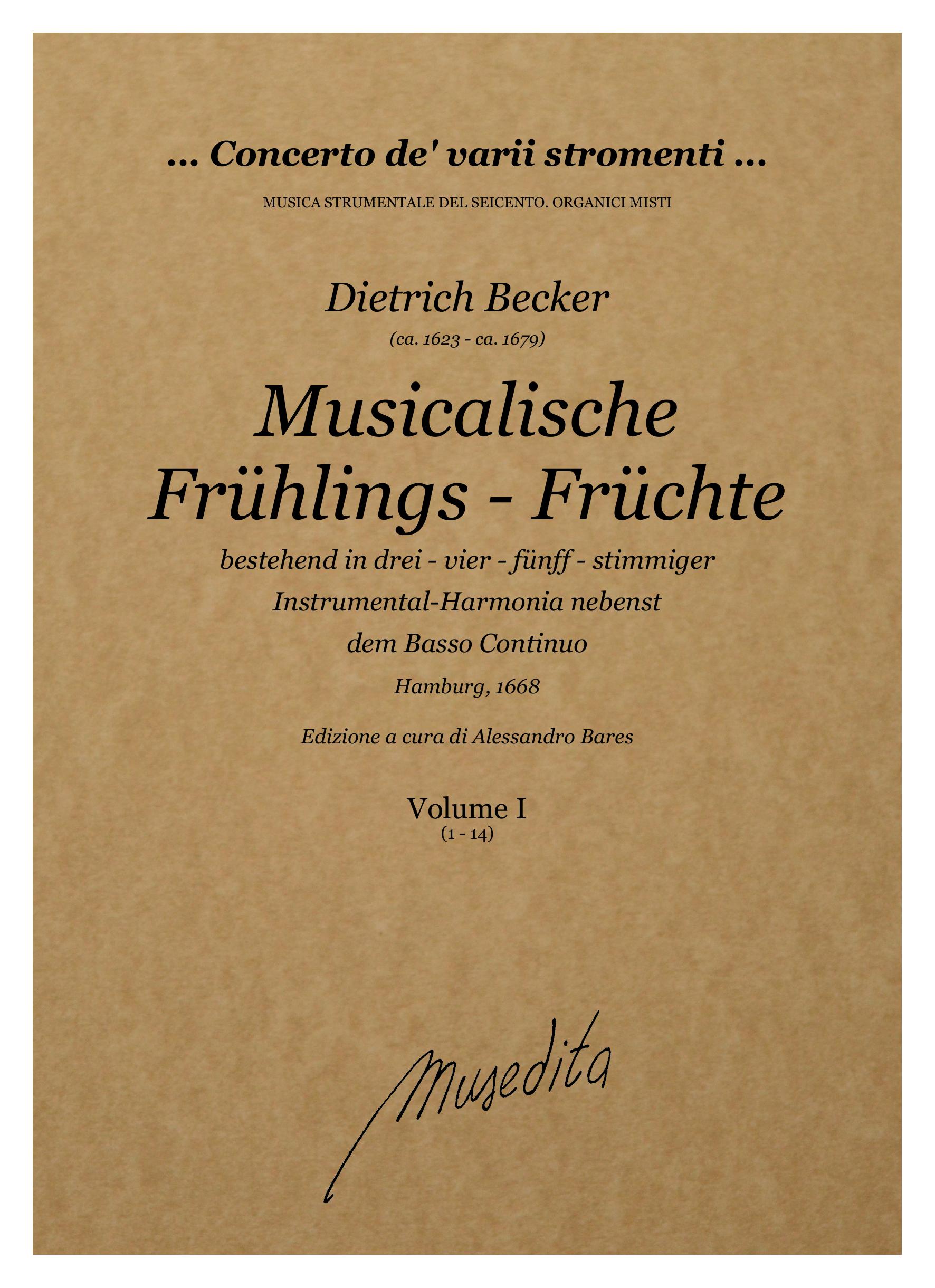 D. Becker: Musicalische Frühlings-Früchte (Hamburg, 1668)