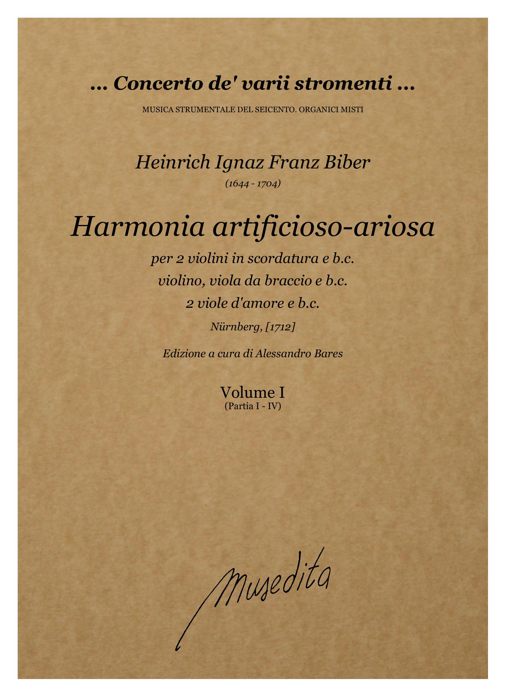H.I.F. Biber: Harmonia artificioso-ariosa (Nürnberg, 1712)