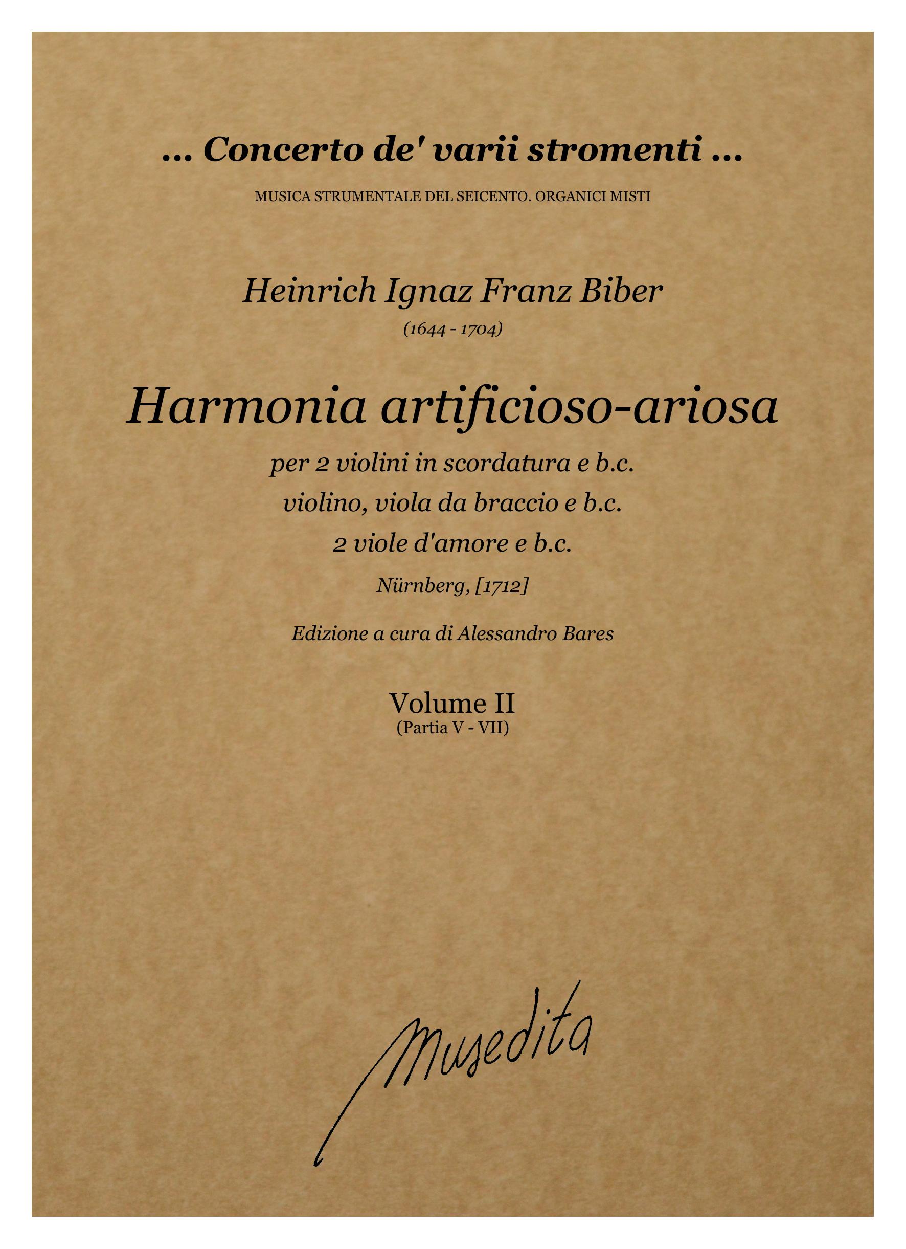 H.I.F. Biber: Harmonia artificioso-ariosa (Nürnberg, 1712)