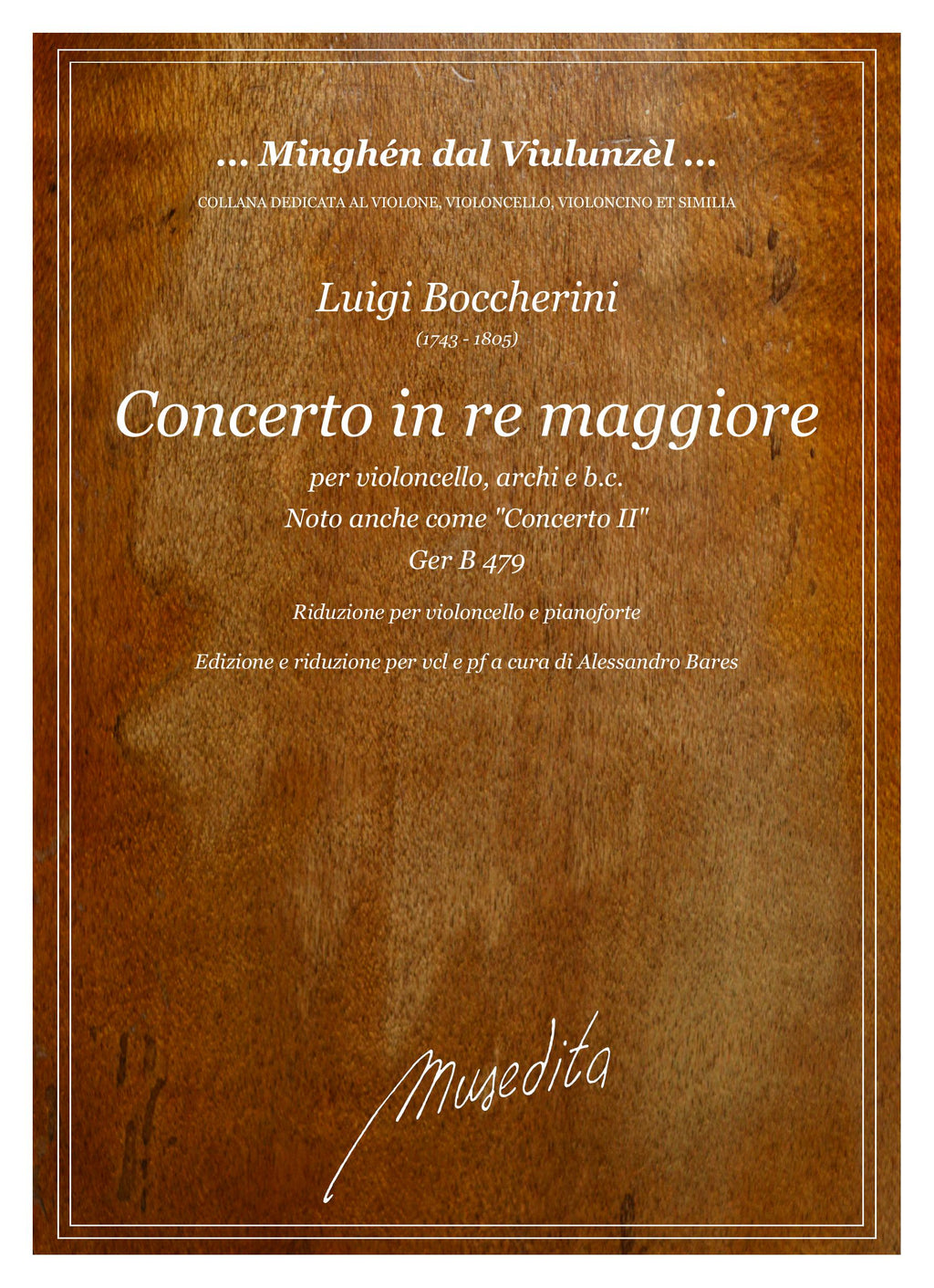 L. Boccherini: Concerto in re maggiore GerB 479 (rid. vcl/pf)
