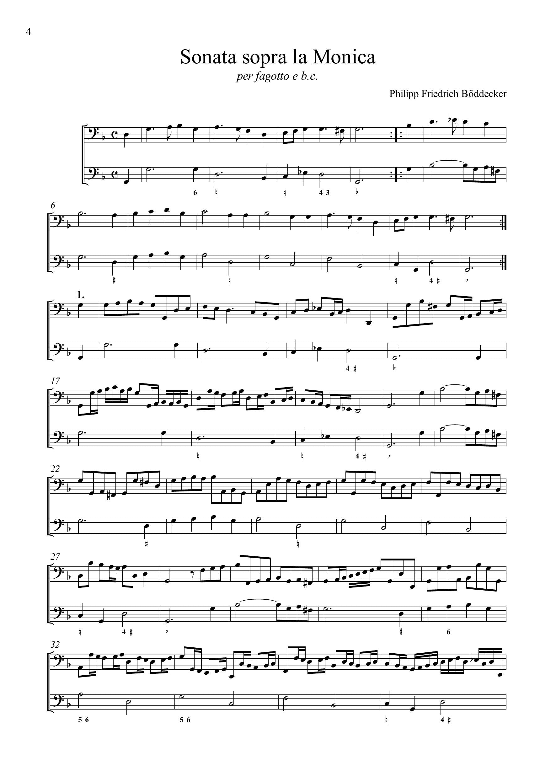 Ph.Fr. Böddecker: Sonata sopra la Monica (Strasbourg, 1651)