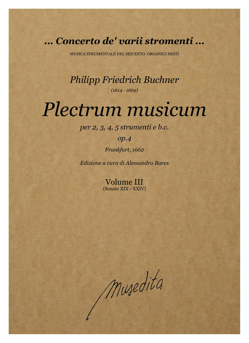 Ph.Fr. Buchner: Plectrum musicum op.4 (Frankfurt, 1662)
