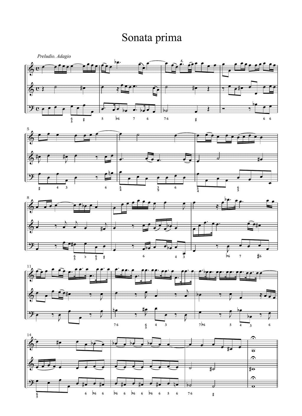 A. Caldara: Sonate da camera op.2 (Venezia, 1699)