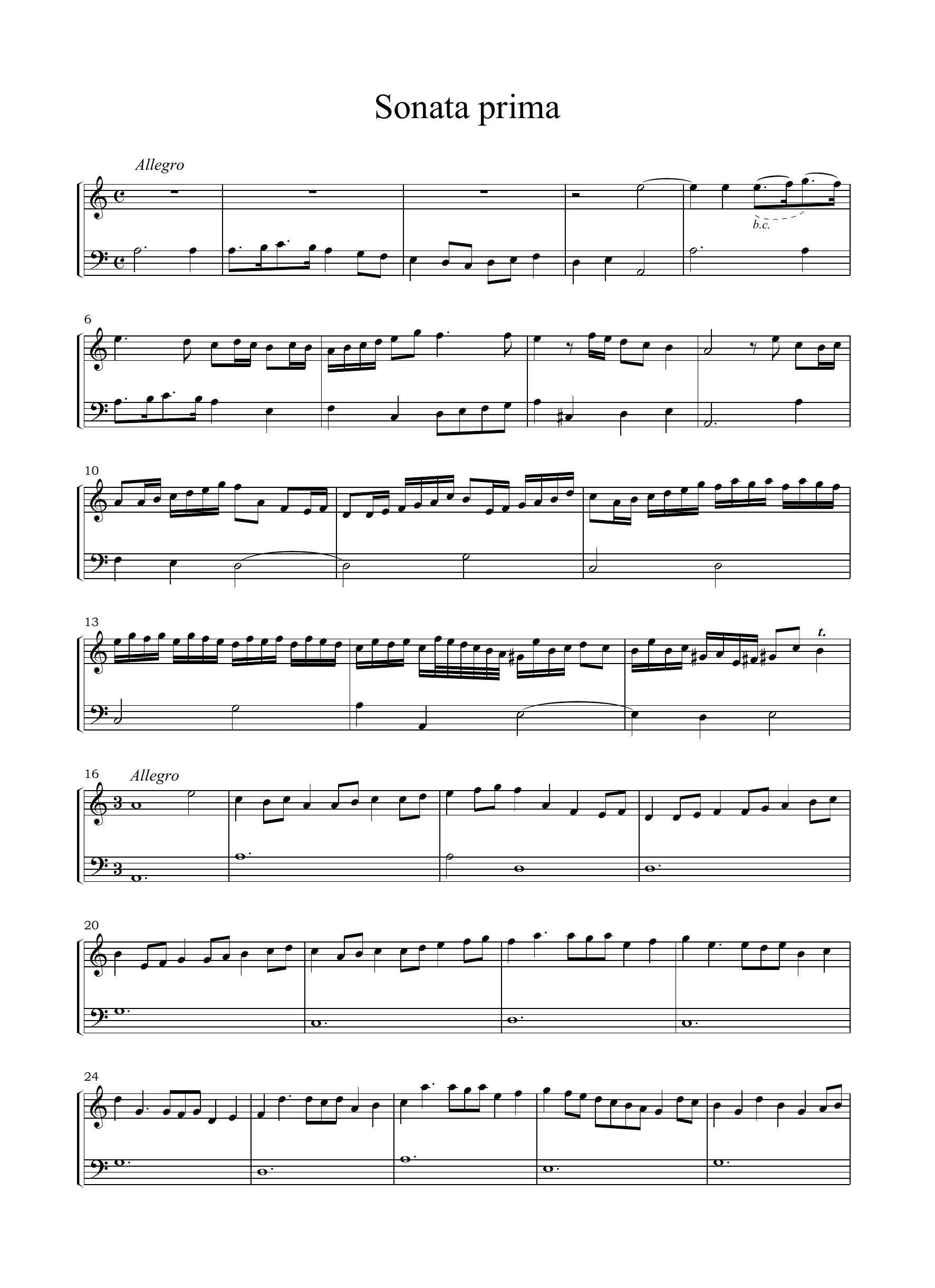 D. Castello: 2 Sonate per violino e b.c. (Venezia, 1644)