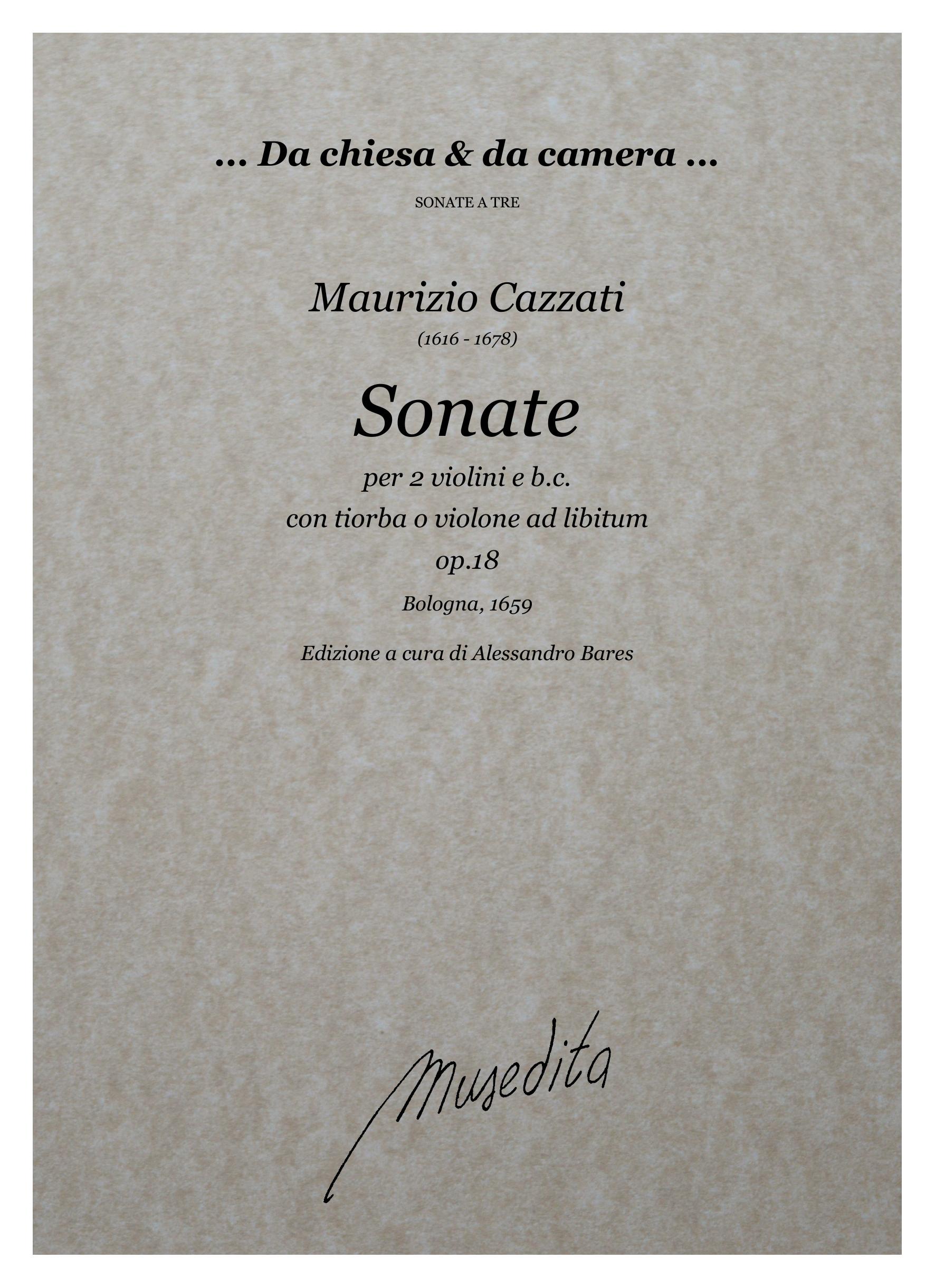 M. Cazzati: Sonate op.18 (Bologna, 1659)