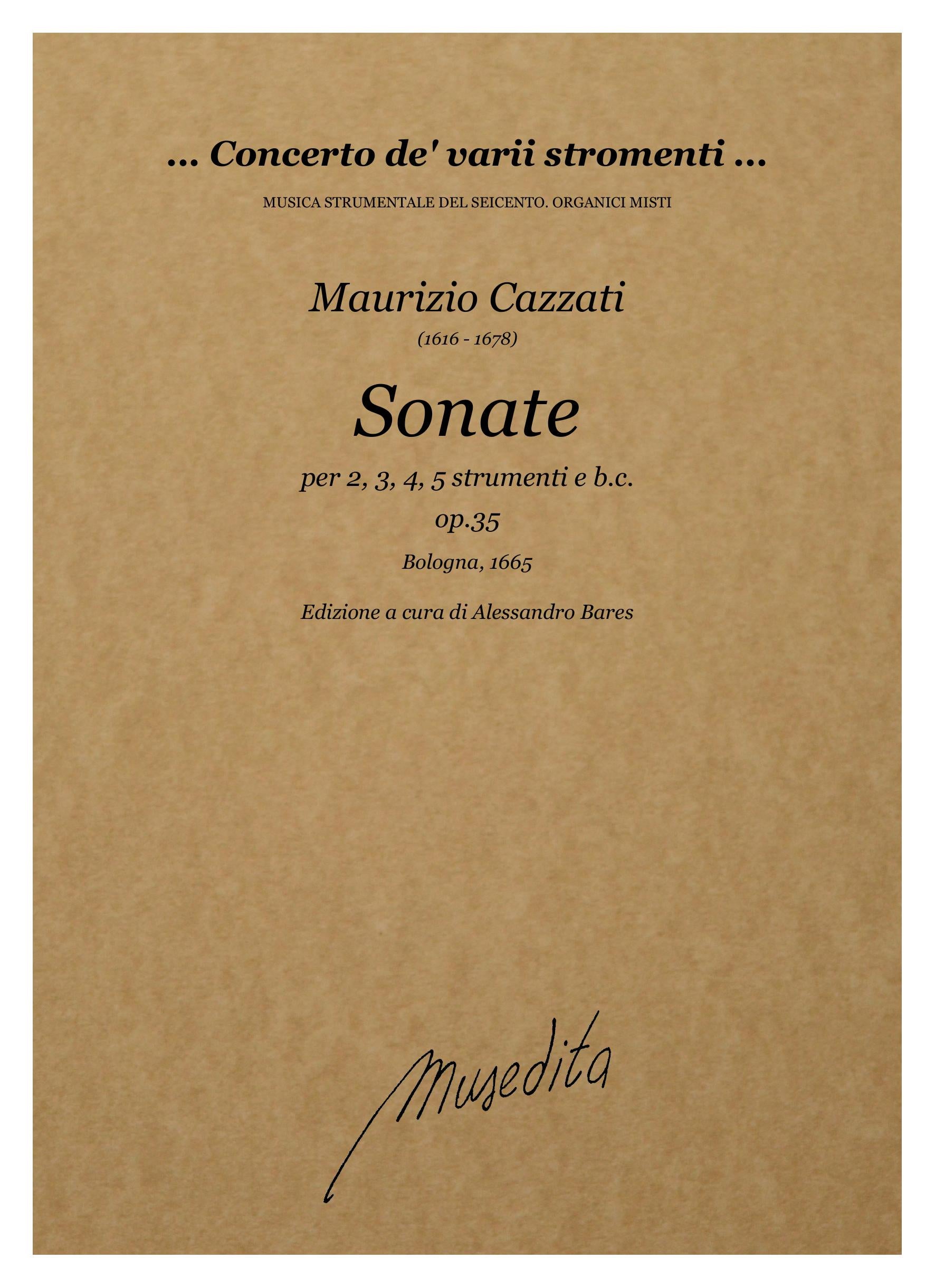 M. Cazzati: Sonate op.35 (Bologna, 1665)