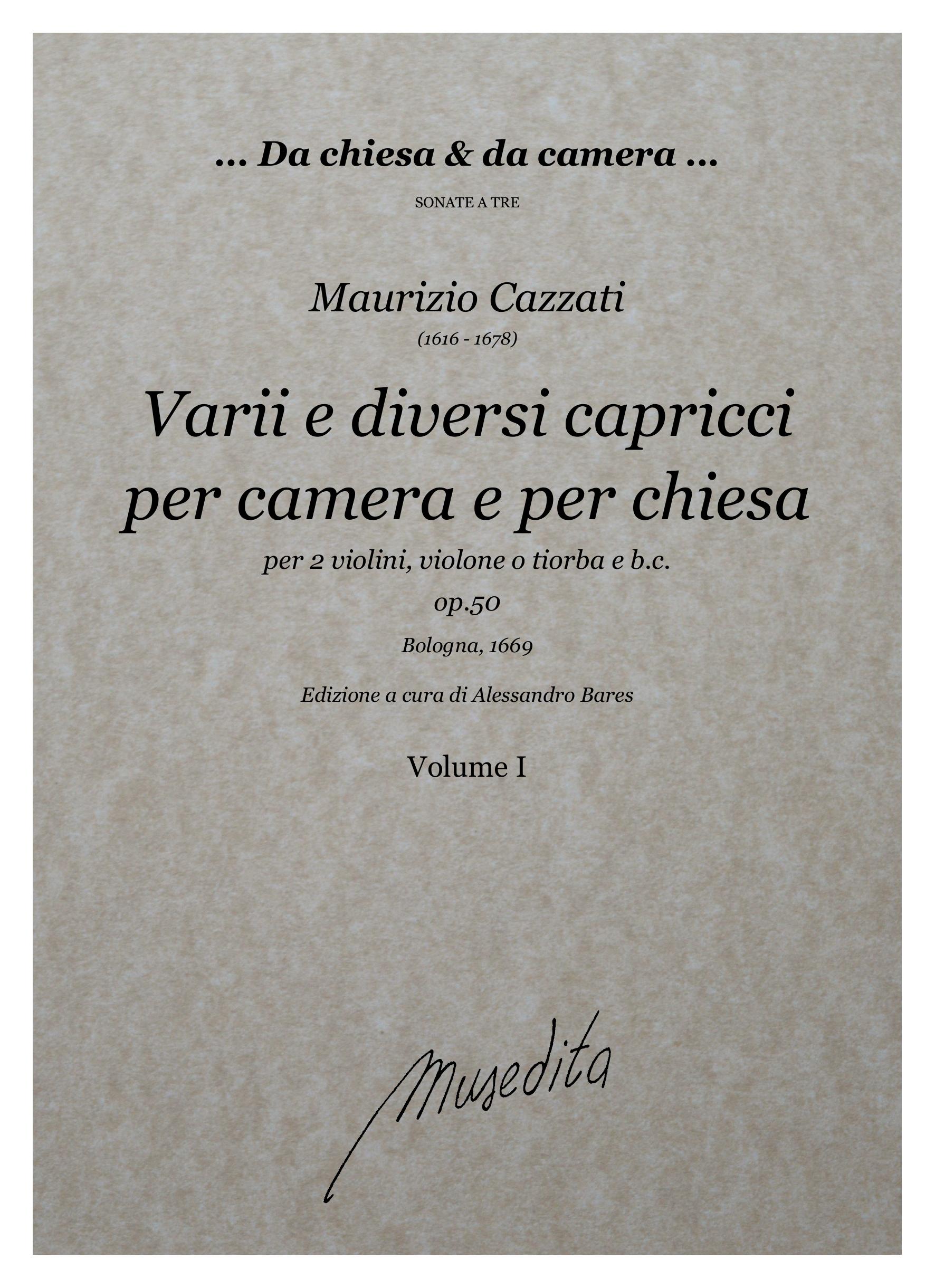 M. Cazzati: Varii e diversi capricci op.50 (Bologna, 1669)