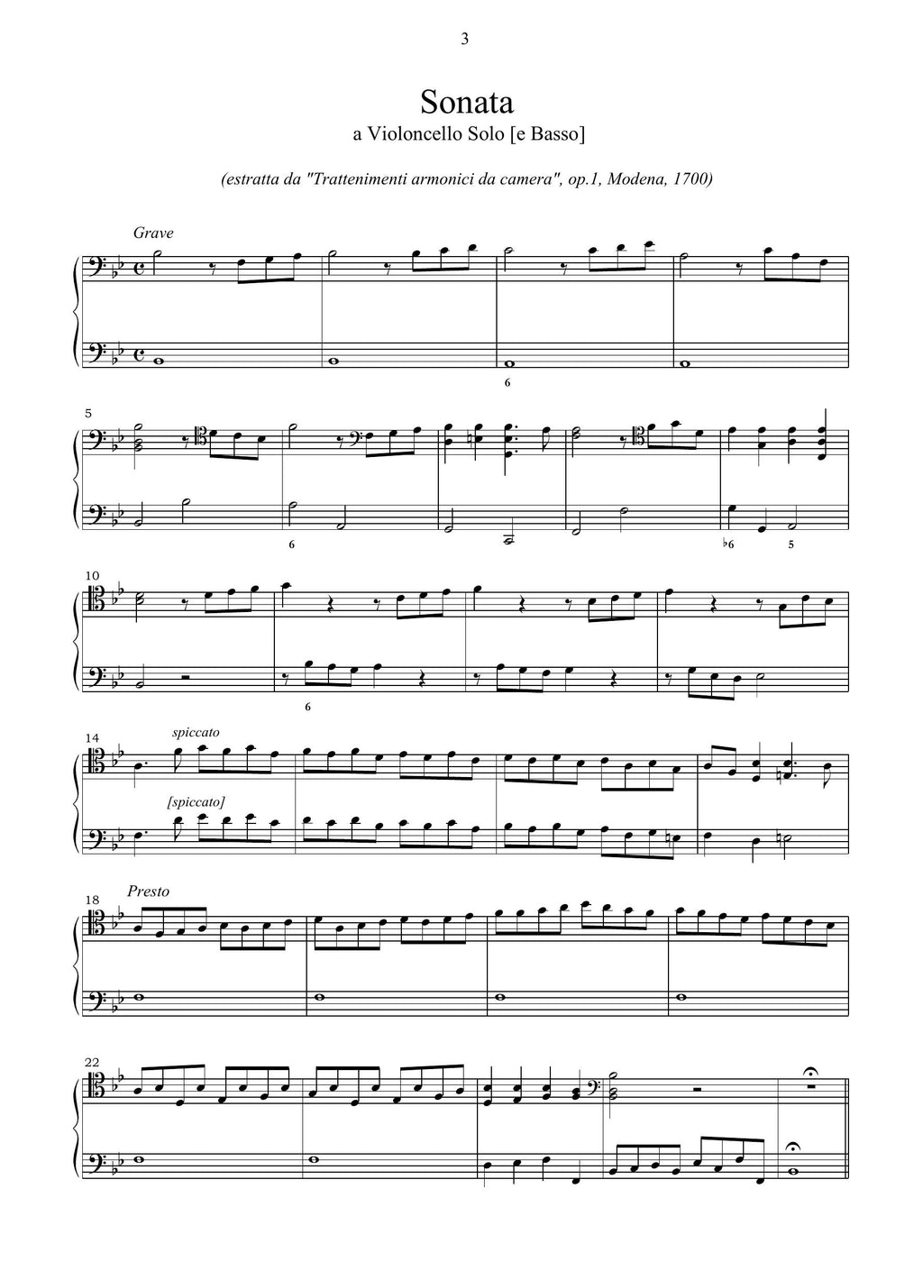 G. Cattaneo: Sonata (Modena, 1700)