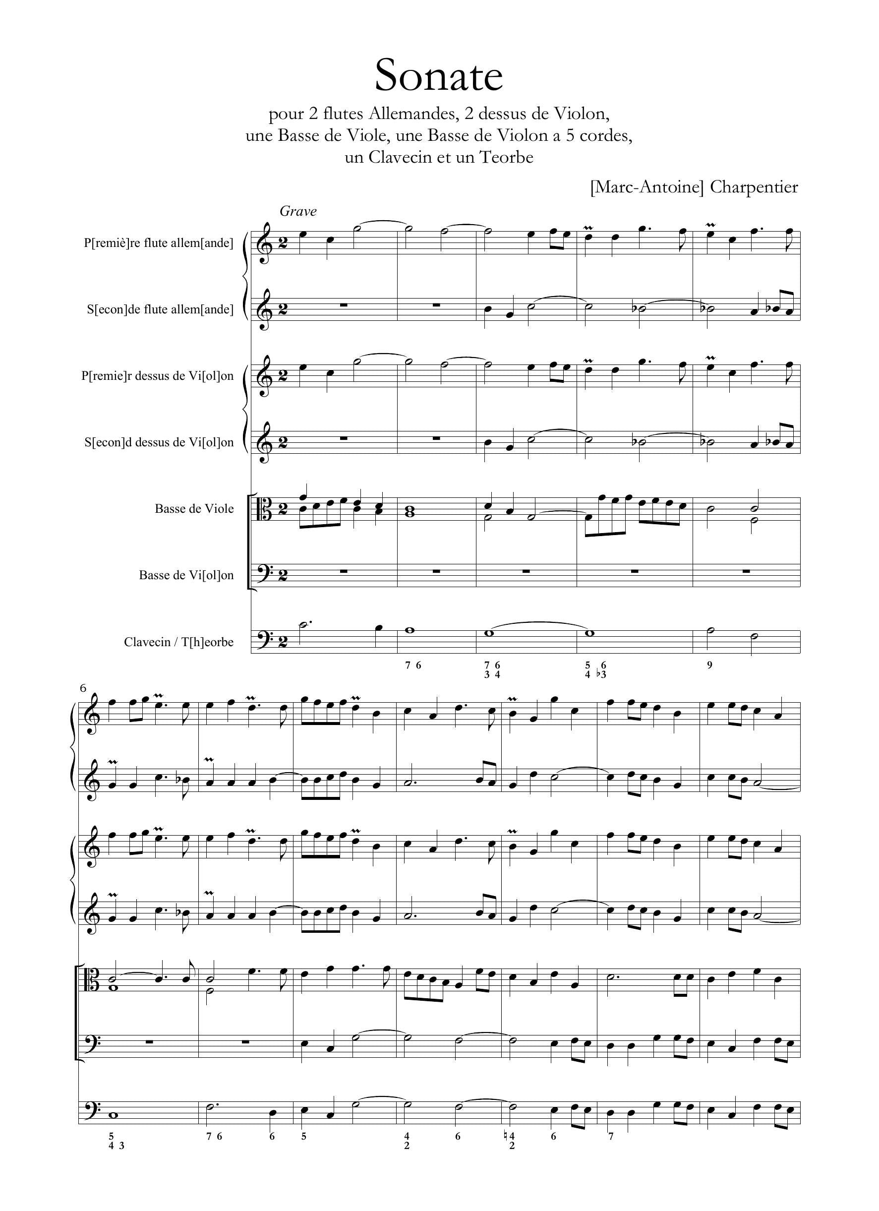 M.A. Charpentier: Sonata manoscritta (F-Pn)