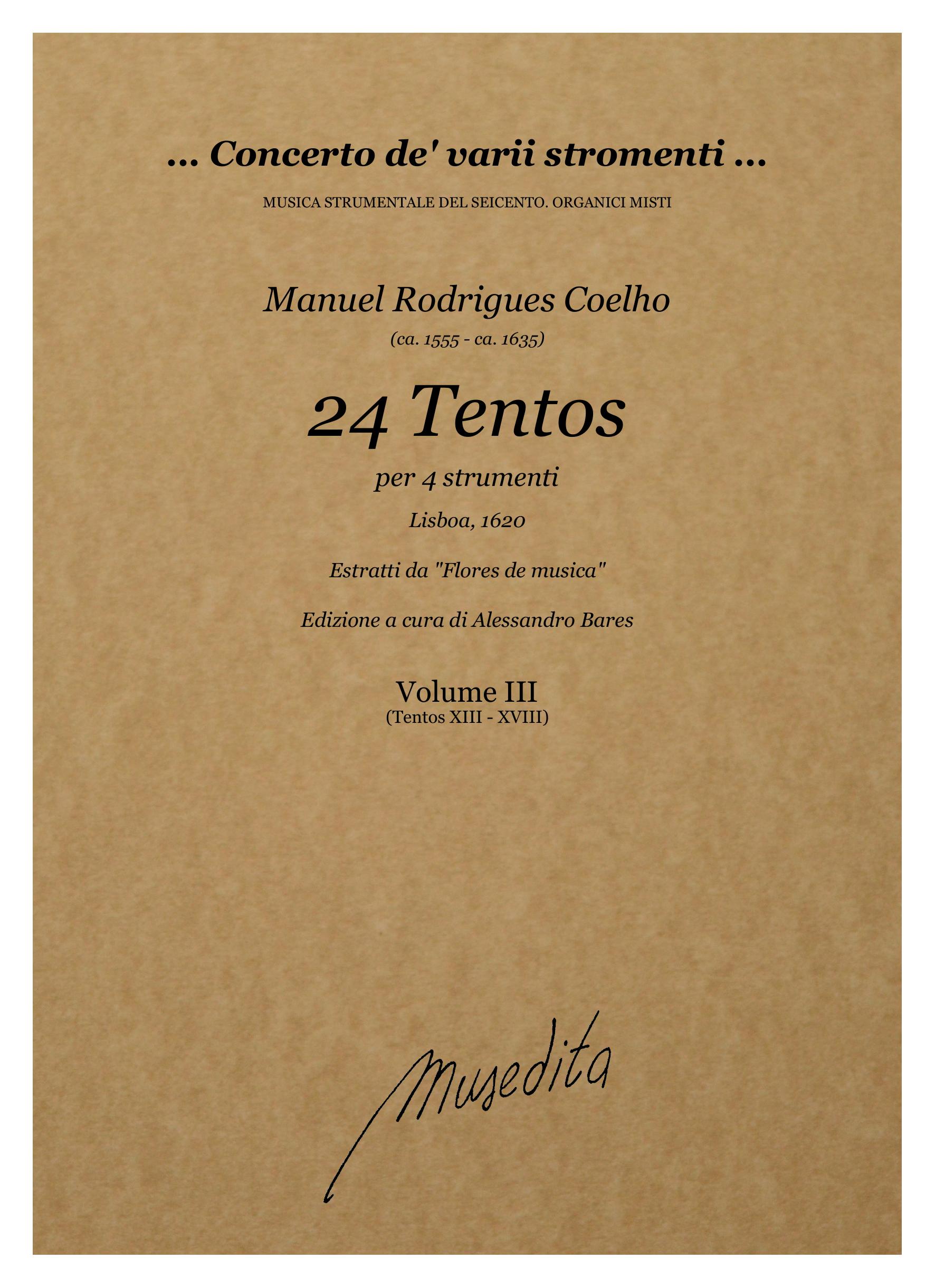 M.R. Coelho: 24 Tentos a quattro parti (Lisboa, 1620)