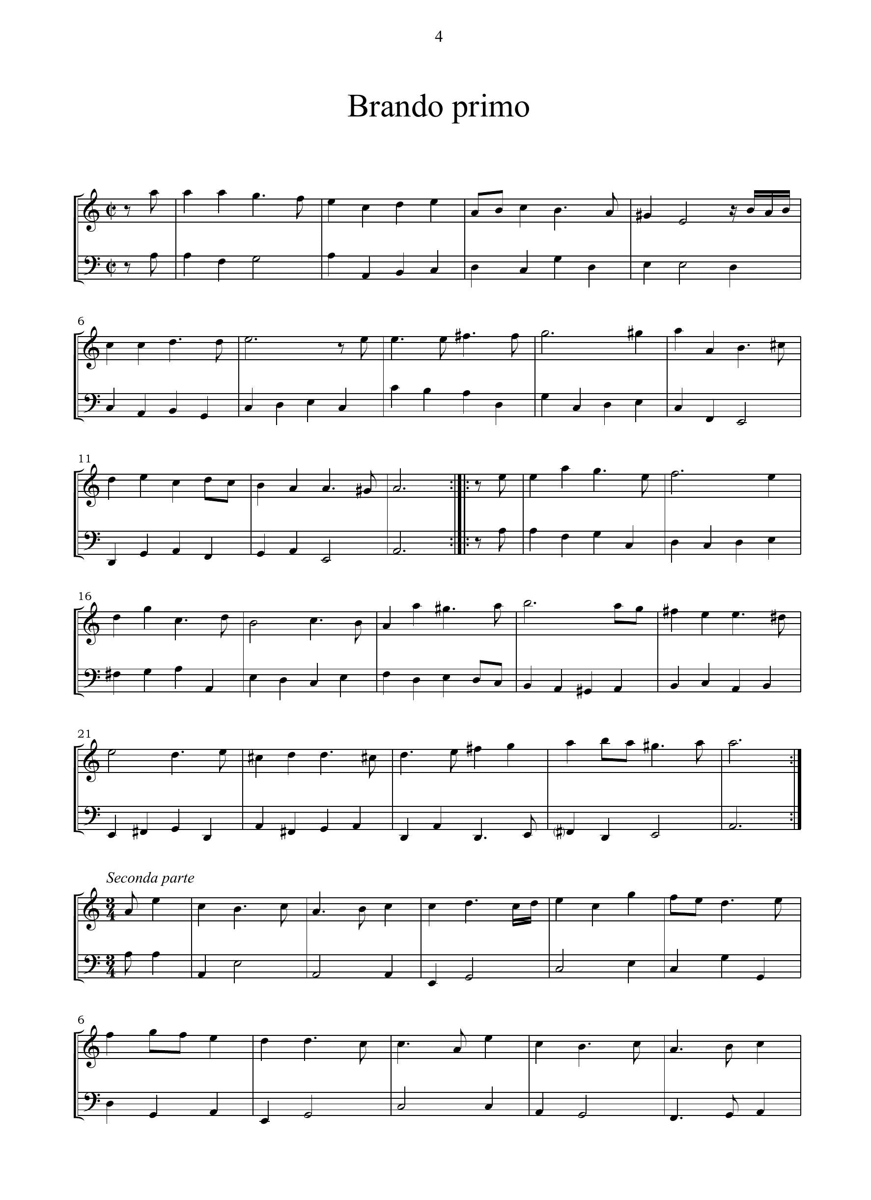 G. Colombi: Brandi diversi a violino e violone (Ms, I-MOe)