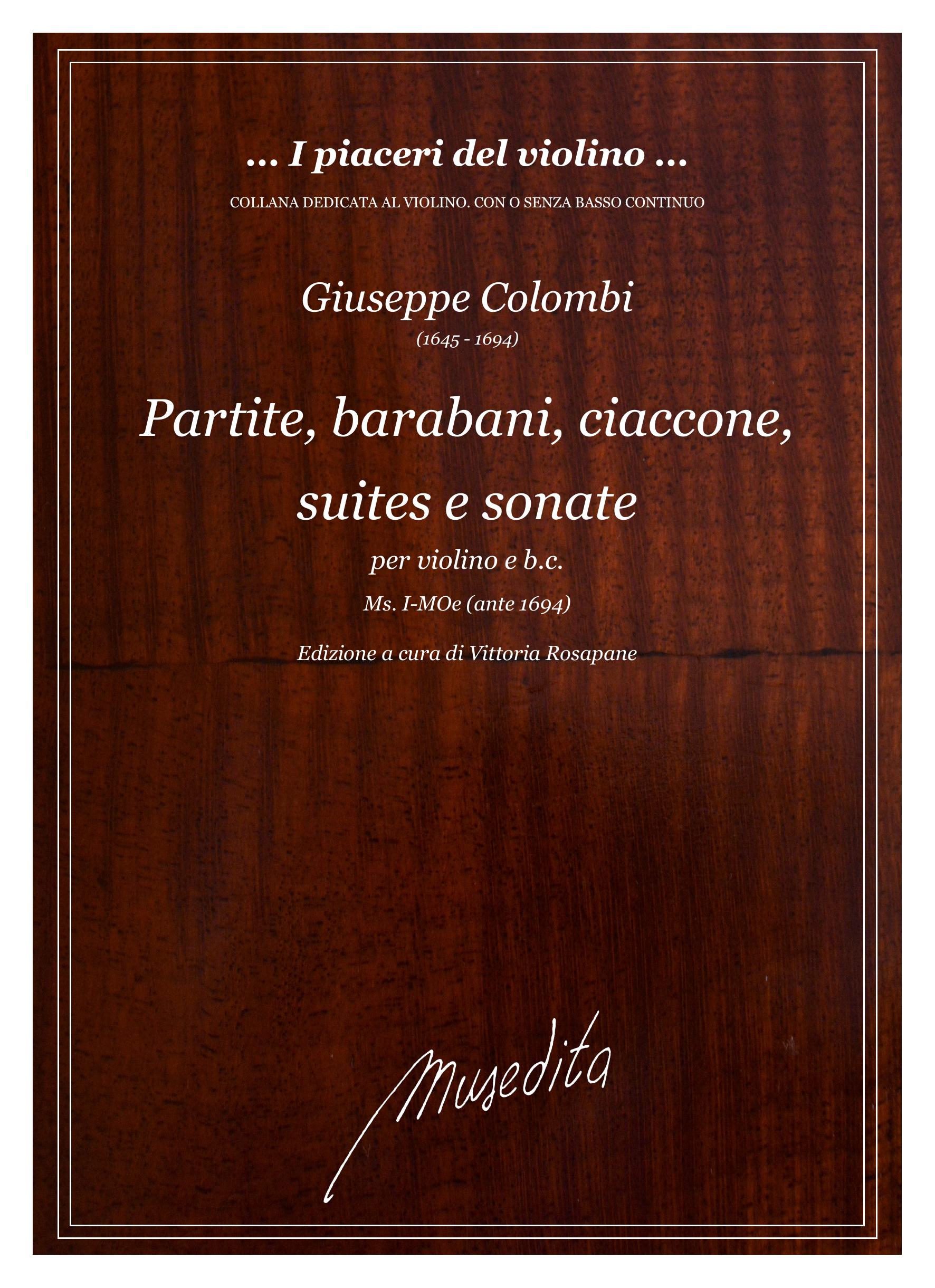 G. Colombi: Partite, barabani, ciaccone, suites e sonate (Ms, I-MOe)