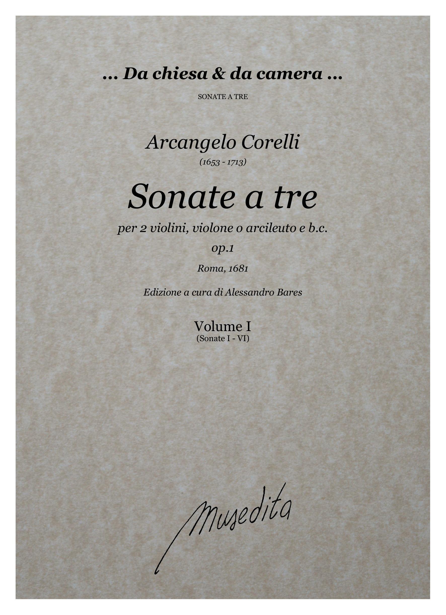 A. Corelli: Sonate a tre op.1 (Roma, 1681)