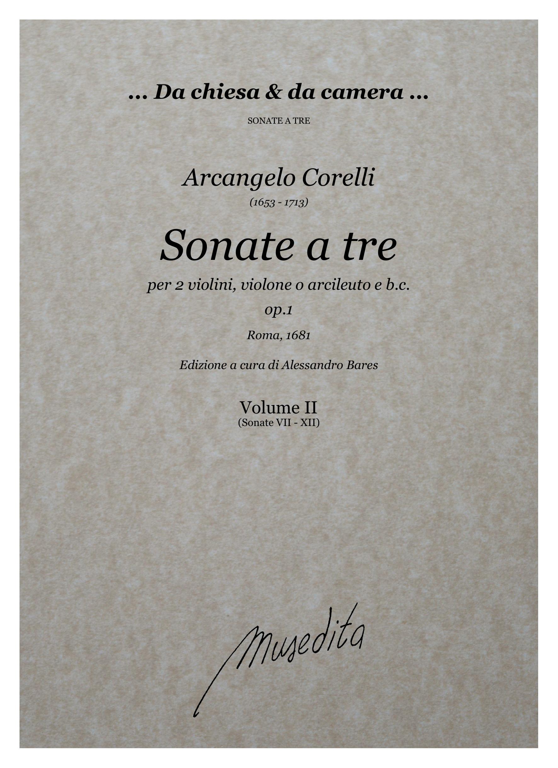 A. Corelli: Sonate a tre op.1 (Roma, 1681)