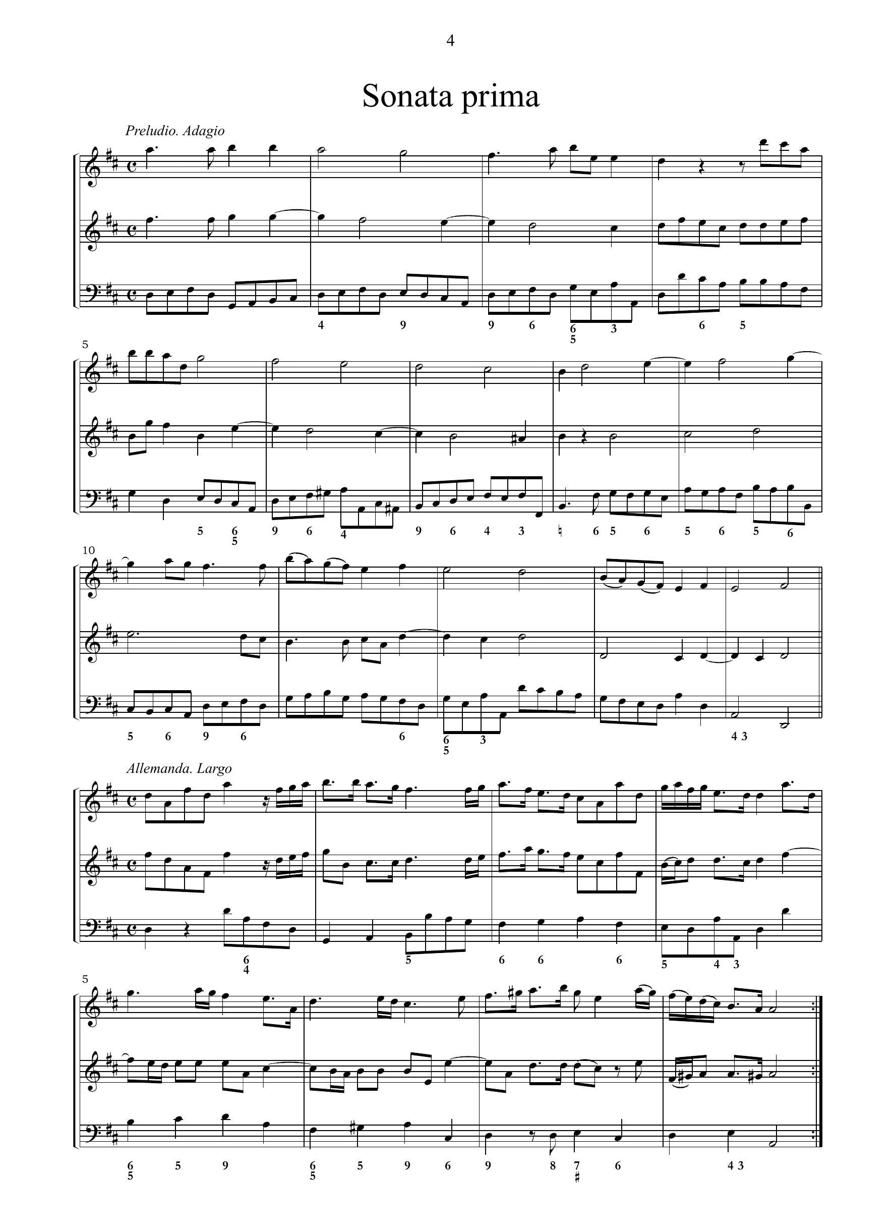 A. Corelli: Sonate da camera a tre op.2 (Bologna, 1685)