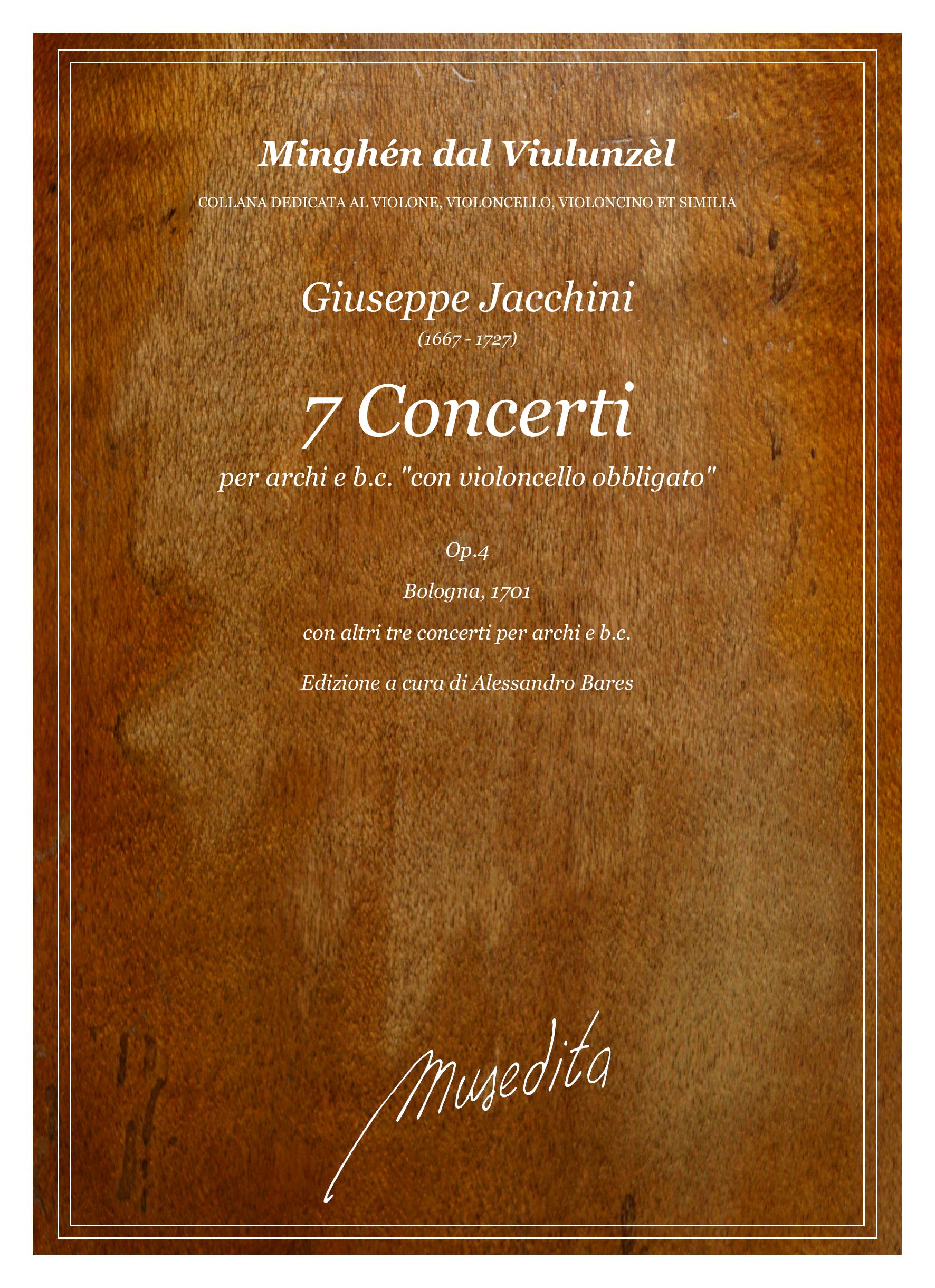 G. Jacchini: 7 Concerti Op.4 (Bologna, 1701)
