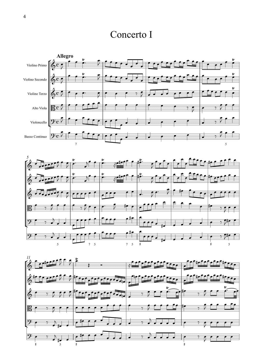 E.F. Dall'Abaco: Concerti a più istrumenti op.6 (Amsterdam, [1735])
