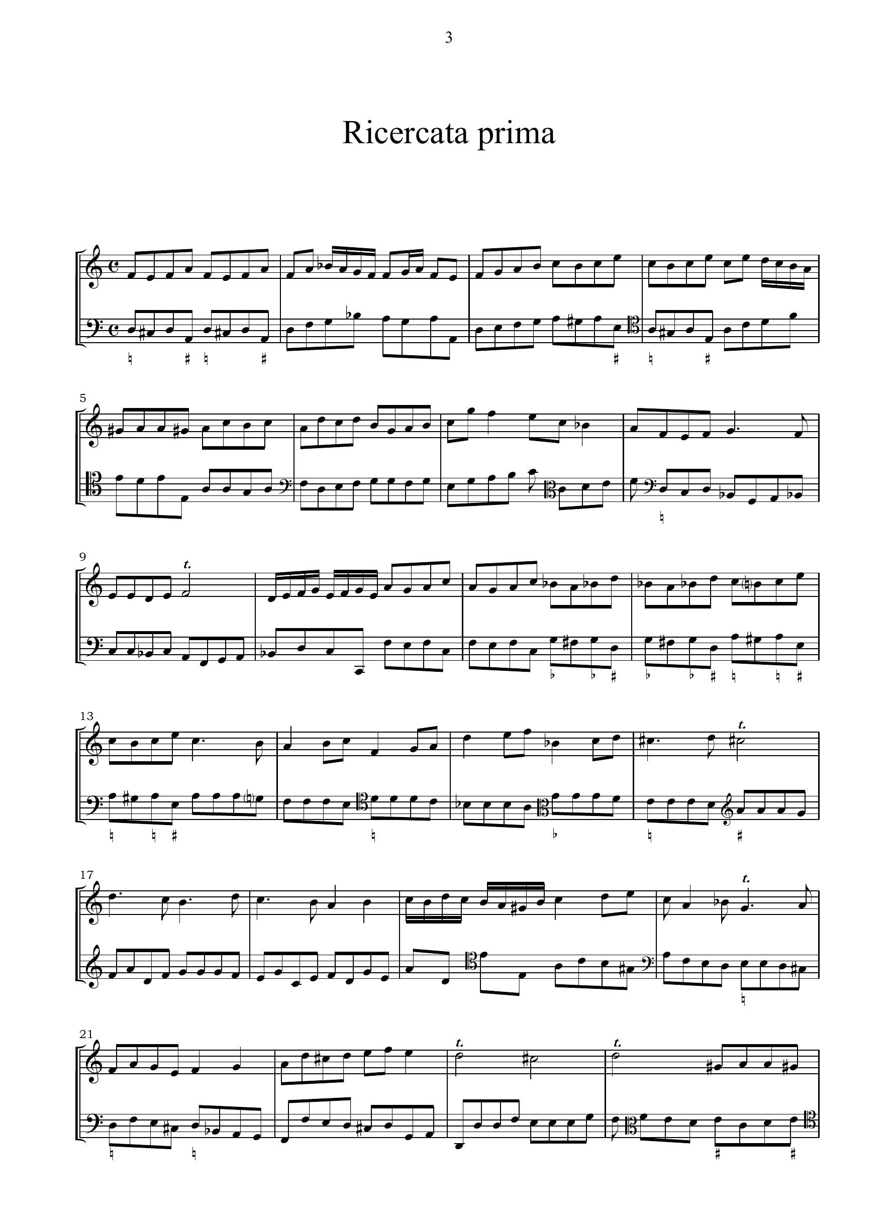 G.B. Degli Antonii: Ricercate op.1 (Bologna, 1687)