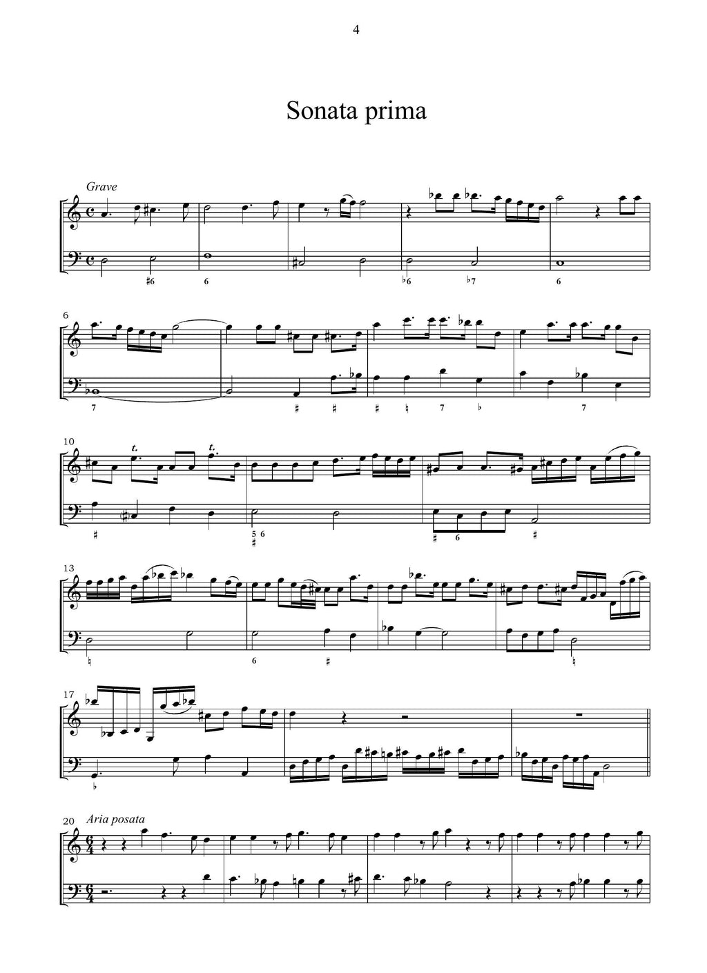 P. Degli Antonii: Sonate op.4 (Bologna, 1676)