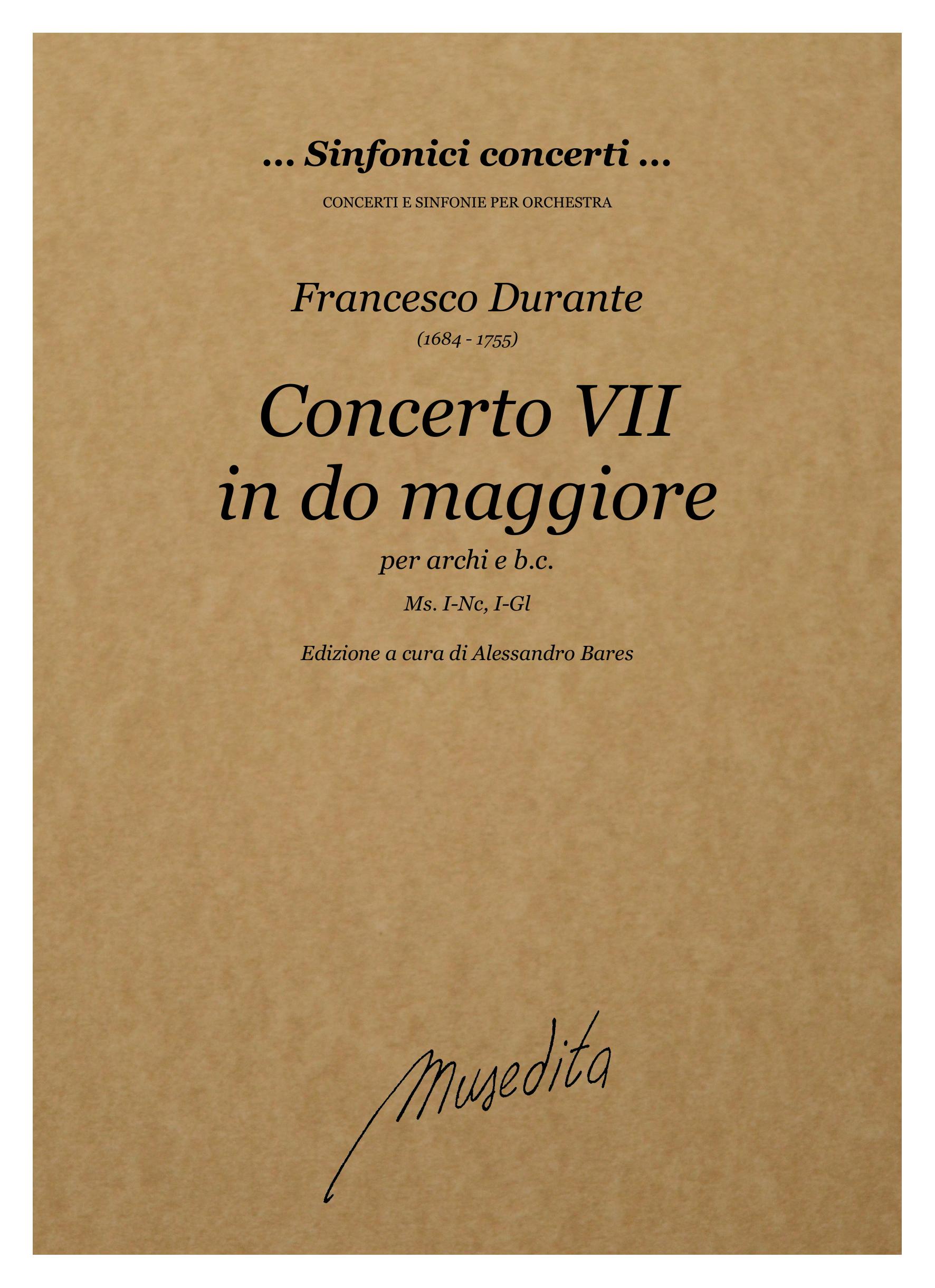 F. Durante: Concerto VII in do maggiore
