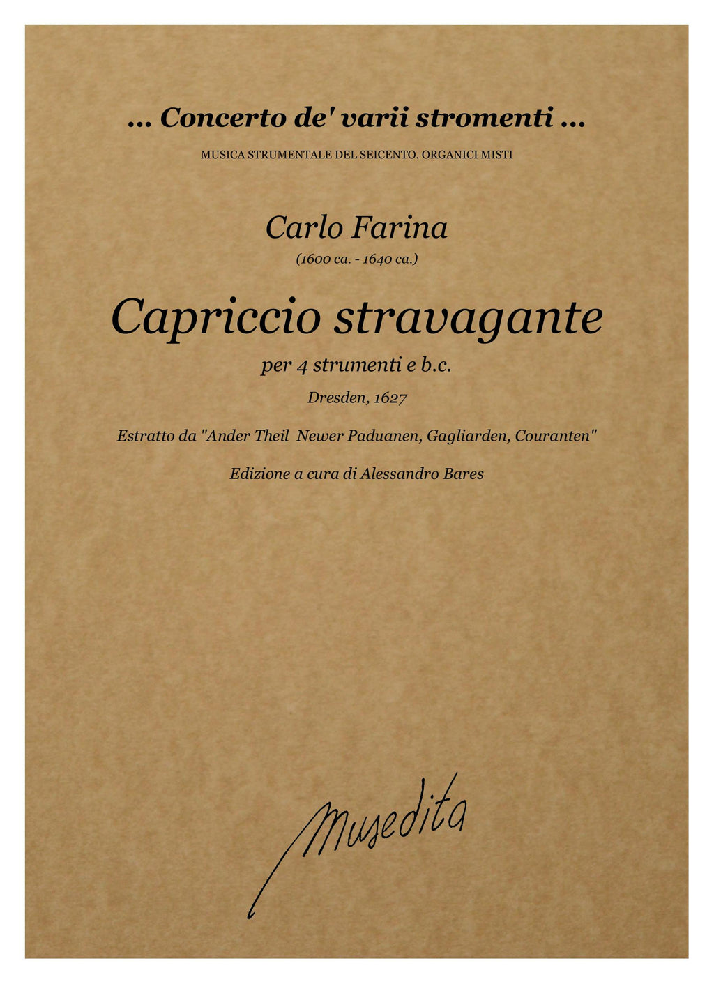 C. Farina: Capriccio stravagante (Dresden, 1627)