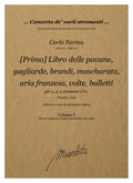 C. Farina: Libro [primo] delle Pavane, Gagliarde, Brandi, Mascharata, Aria Franzesa, Volte, Balletti, Sonate, Canzone (Dresden, 1626)