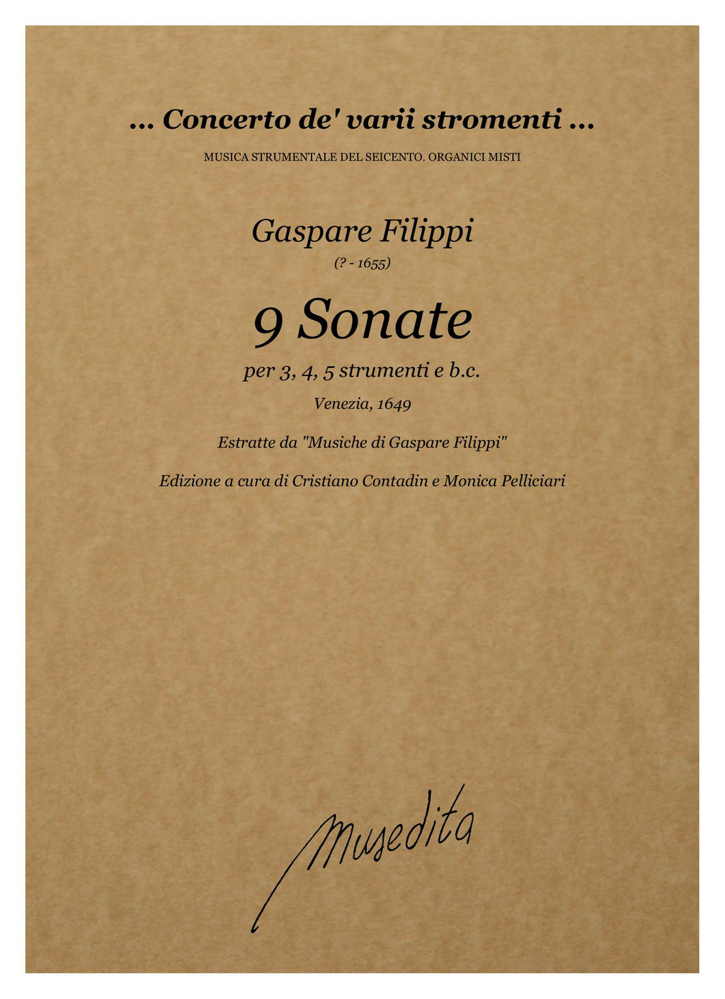 G. Filippi: 9 Sonate (Venezia, 1649)