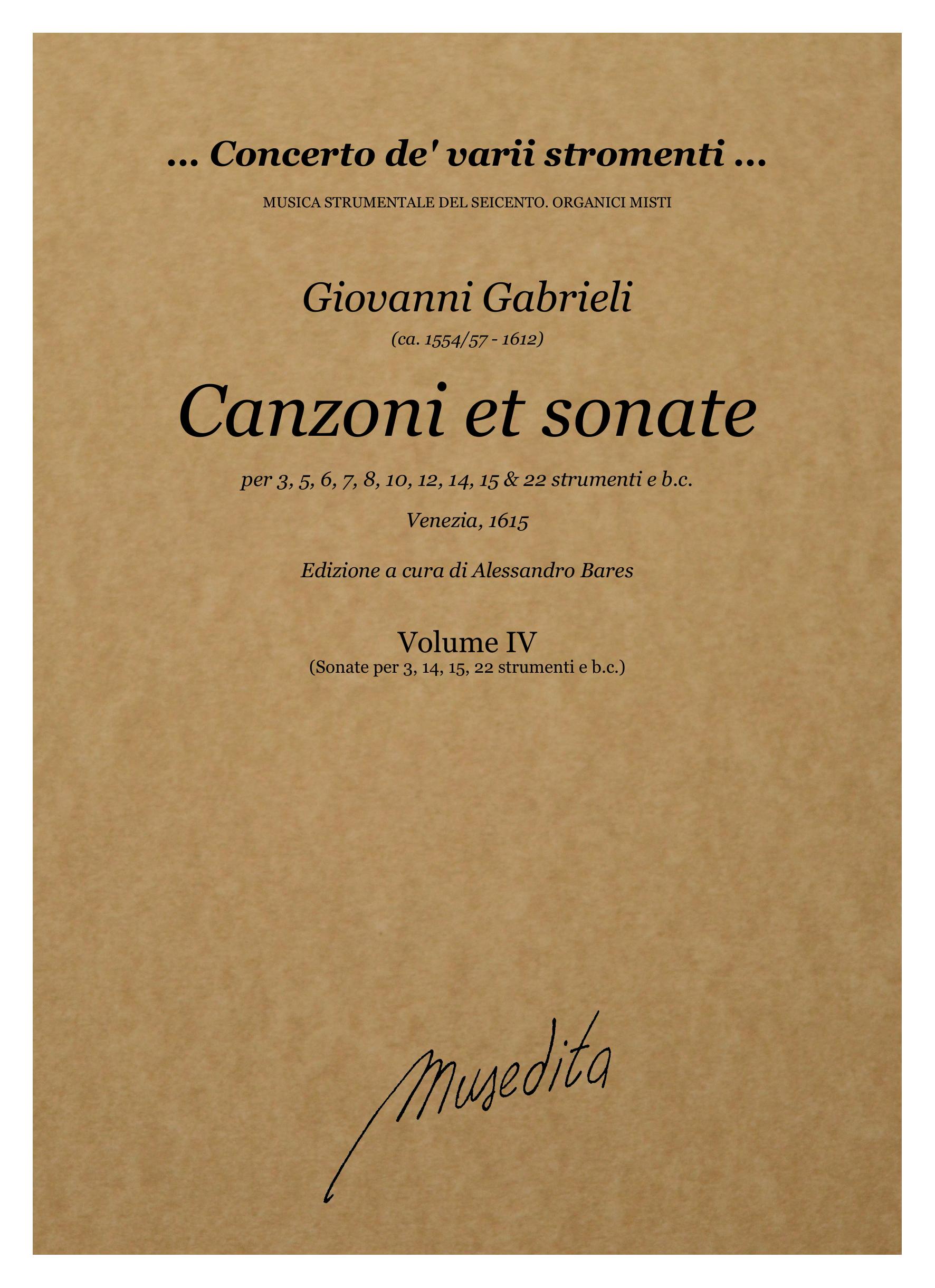 G. Gabrieli: Canzoni et sonate (Venezia, 1615)