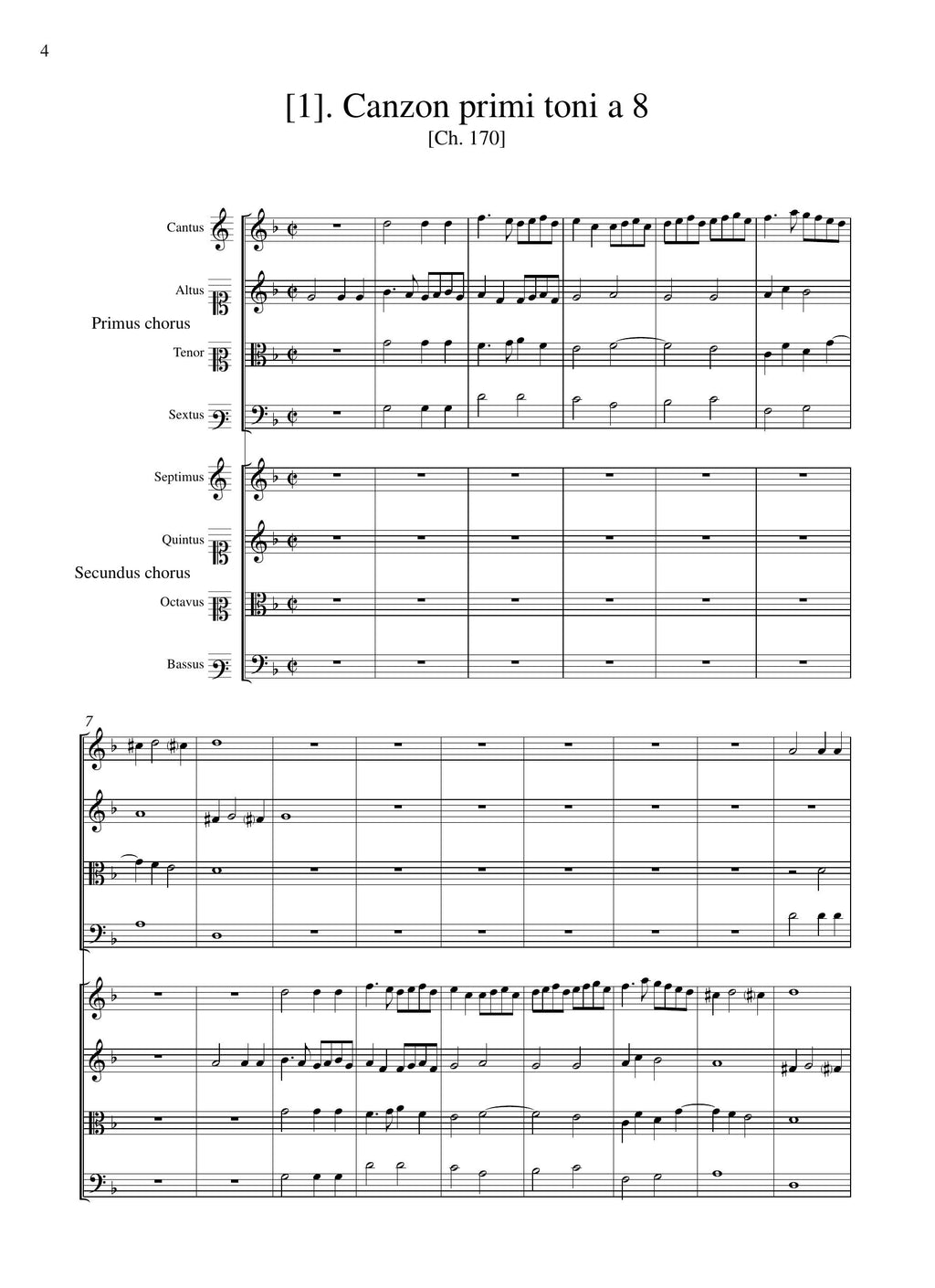 G. Gabrieli: 14 Canzoni e 2 Sonate (Venezia, 1597)