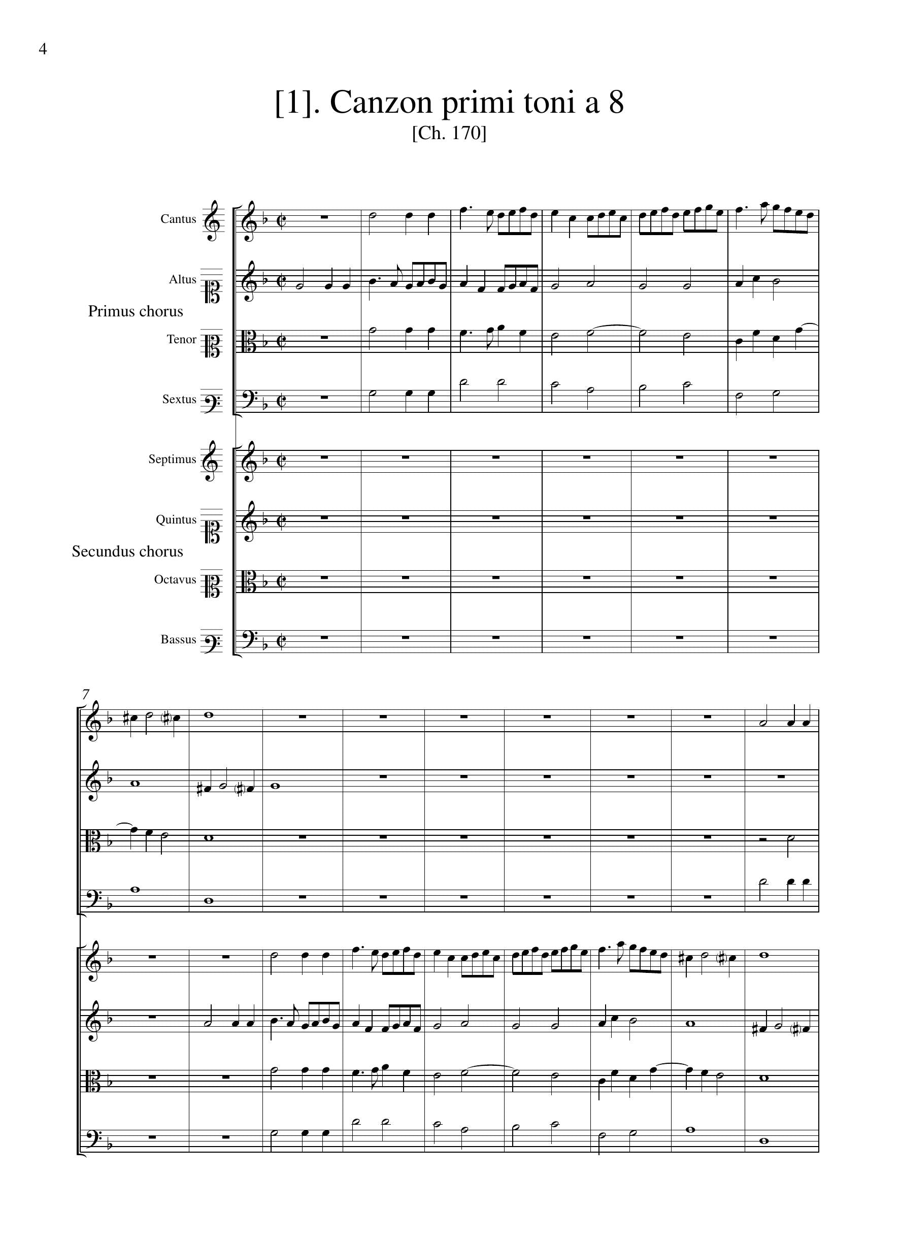 G. Gabrieli: 14 Canzoni e 2 Sonate (Venezia, 1597)