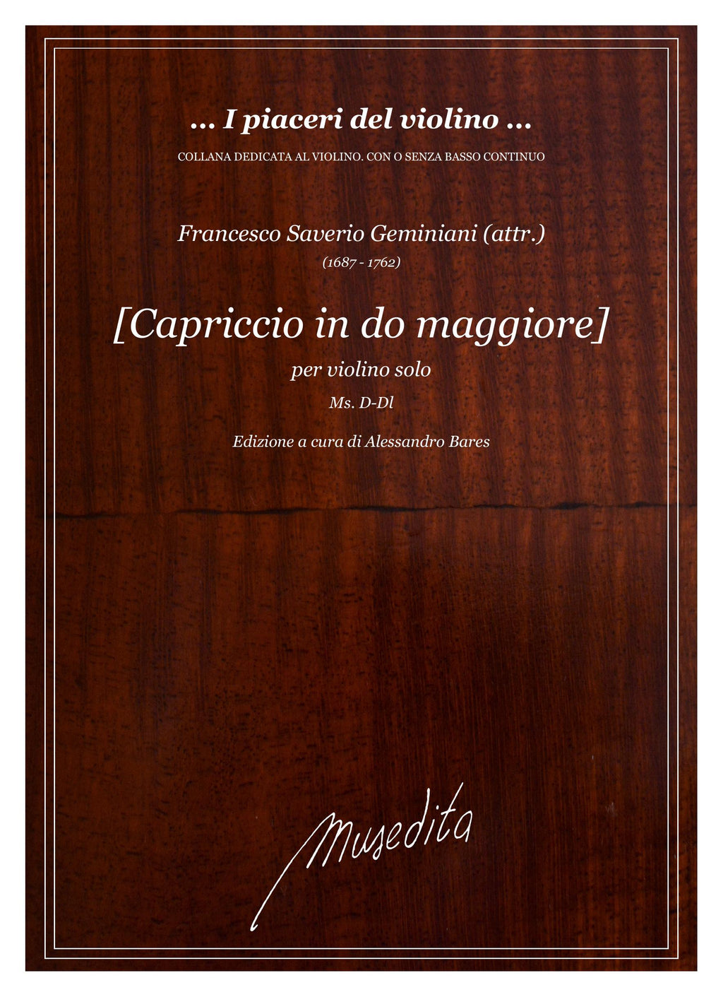 F. Geminiani: [Capriccio in do maggiore] (Ms, D-Dl)