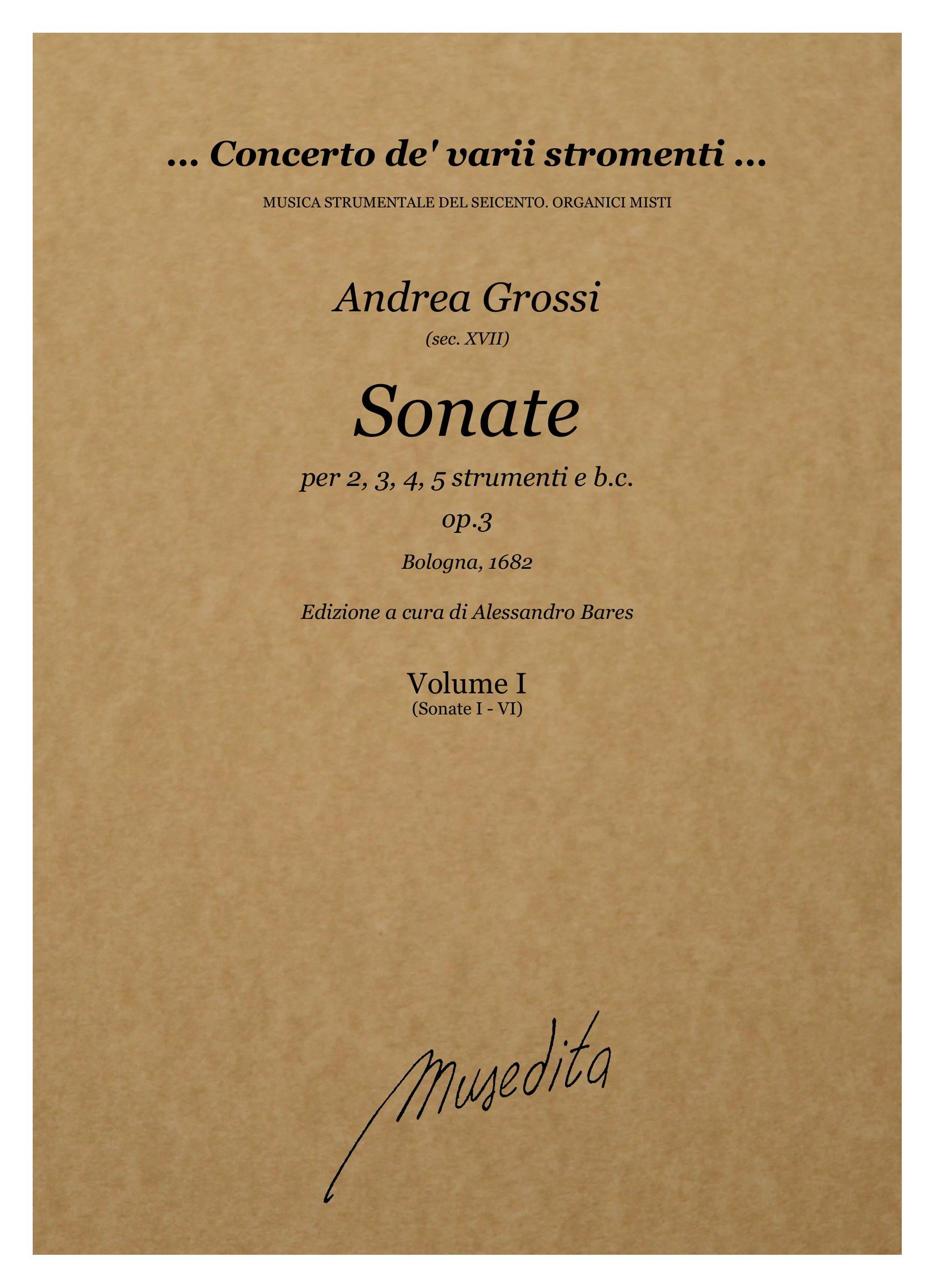A. Grossi: Sonate op.3 (Bologna, 1682)