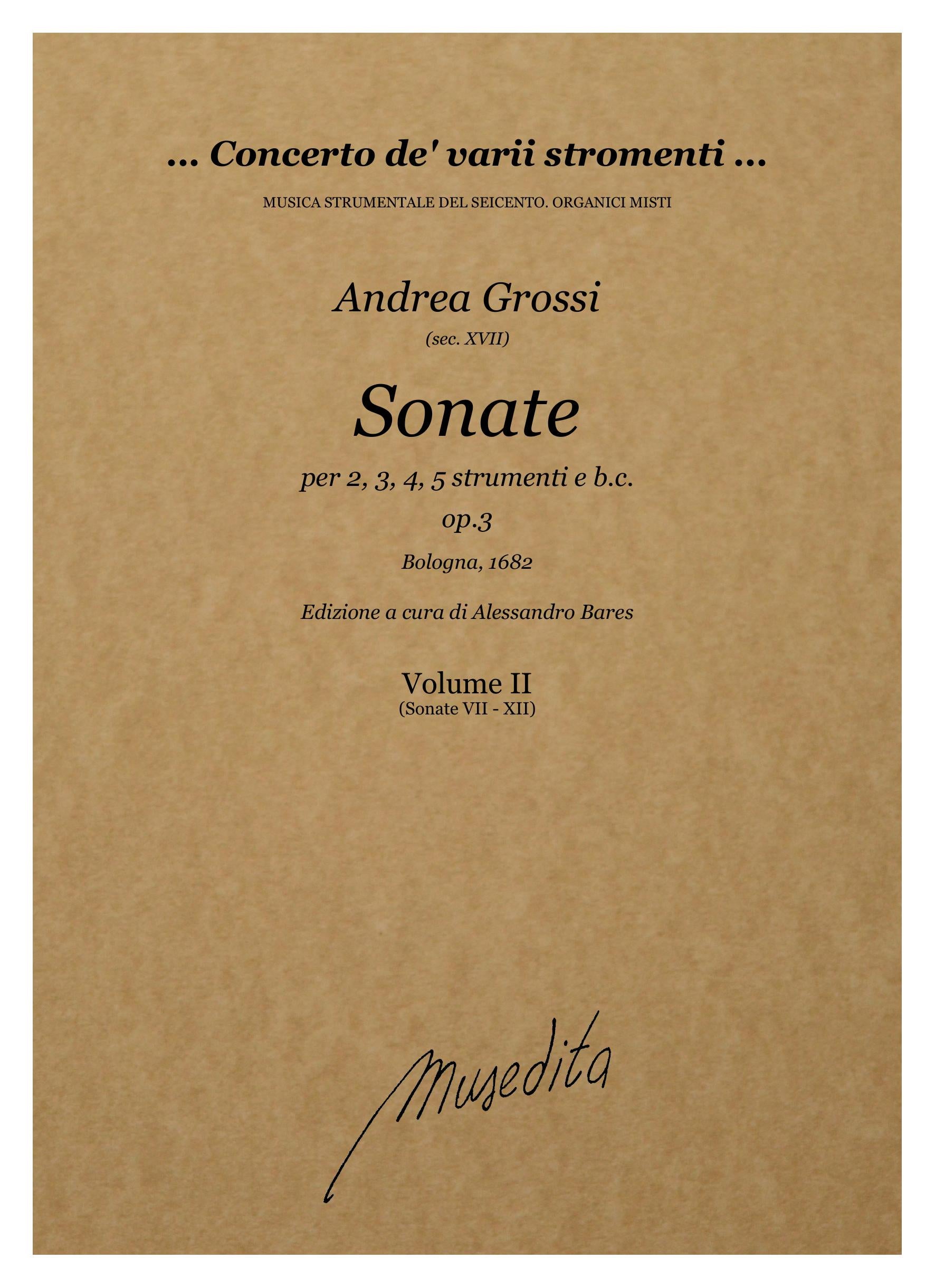 A. Grossi: Sonate op.3 (Bologna, 1682)