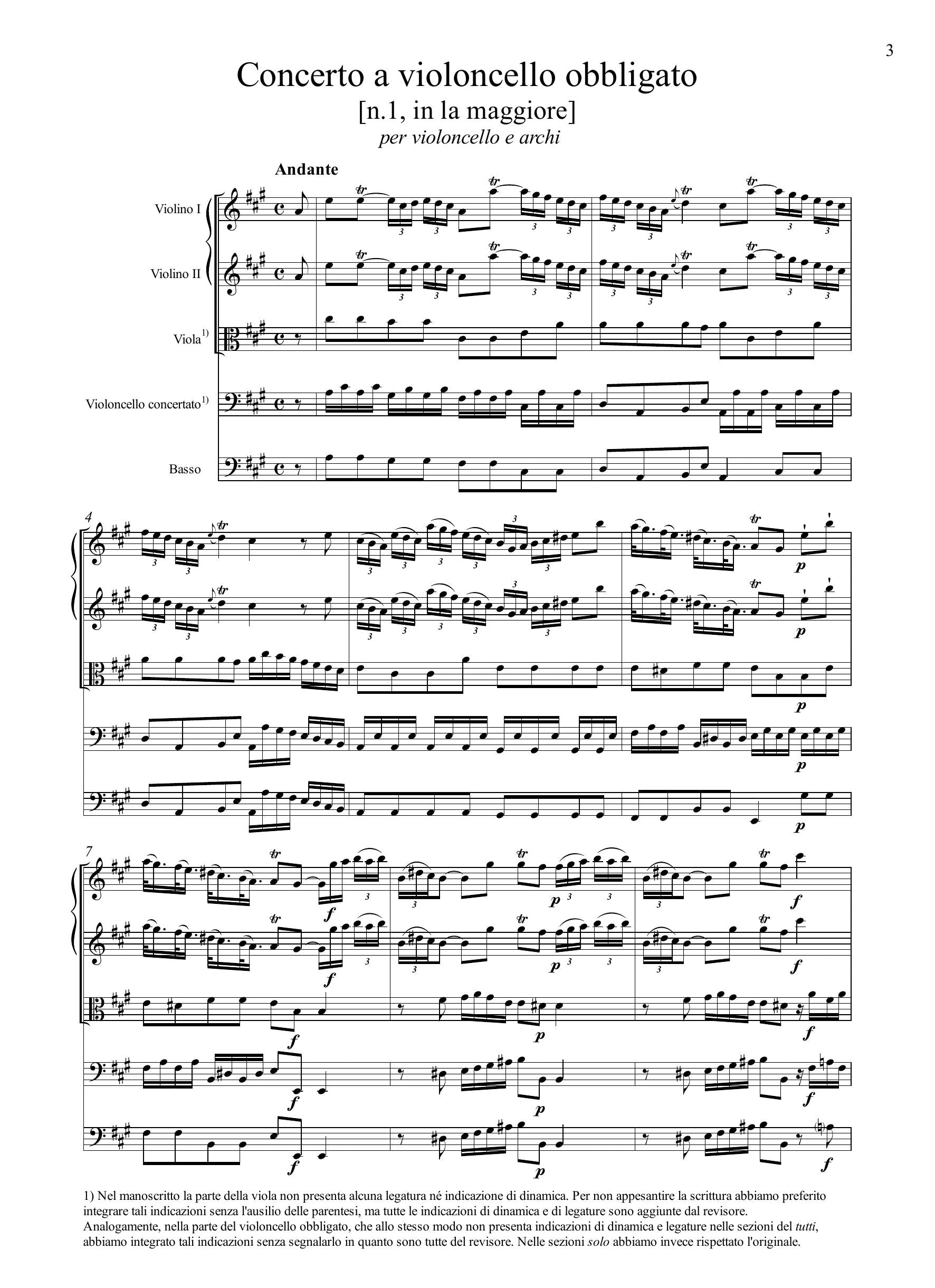 C. Graziani: Concerto [n.1] in la maggiore