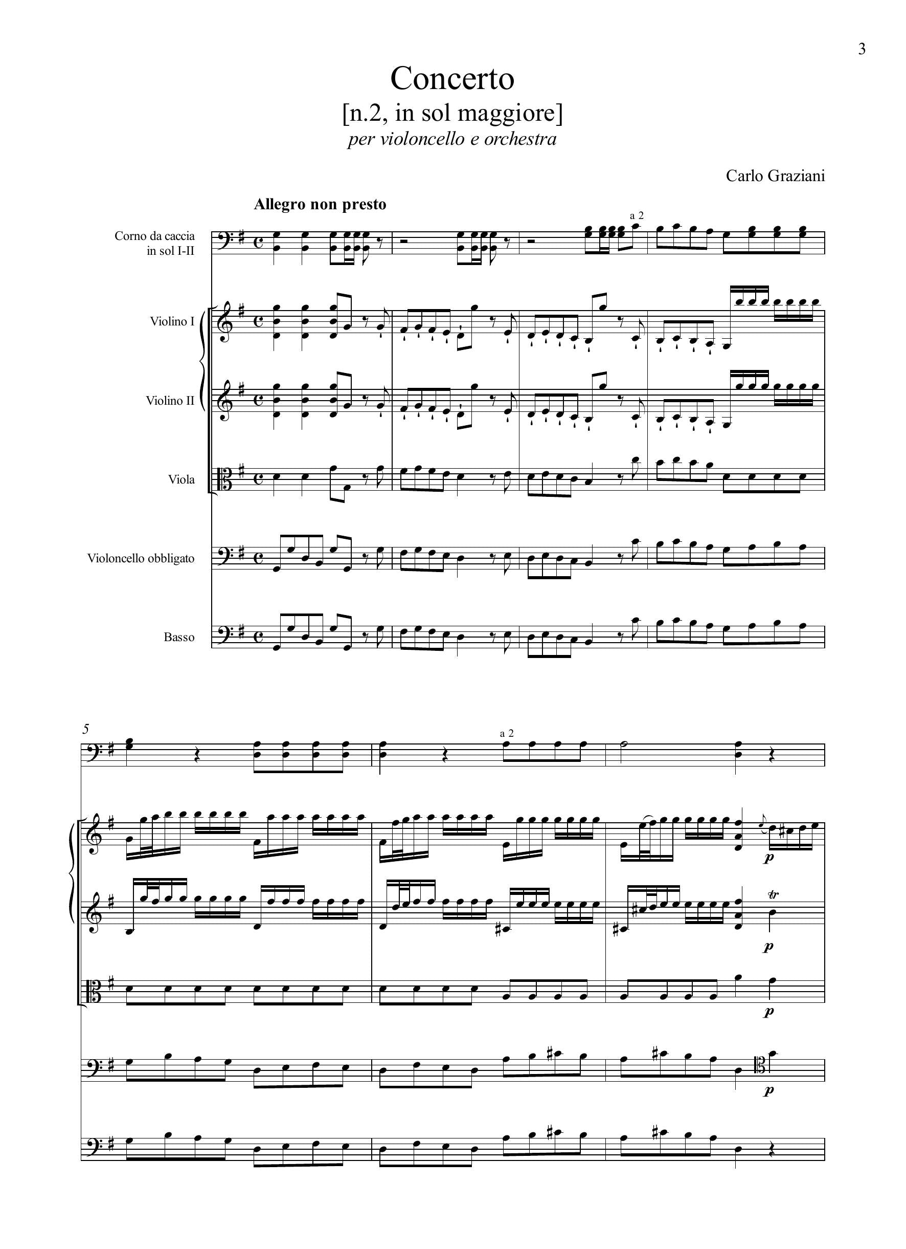 C. Graziani: Concerto [n.2] in sol maggiore