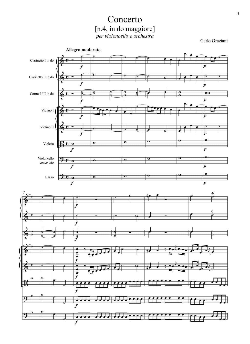 C. Graziani: Concerto [n.4] in do maggiore