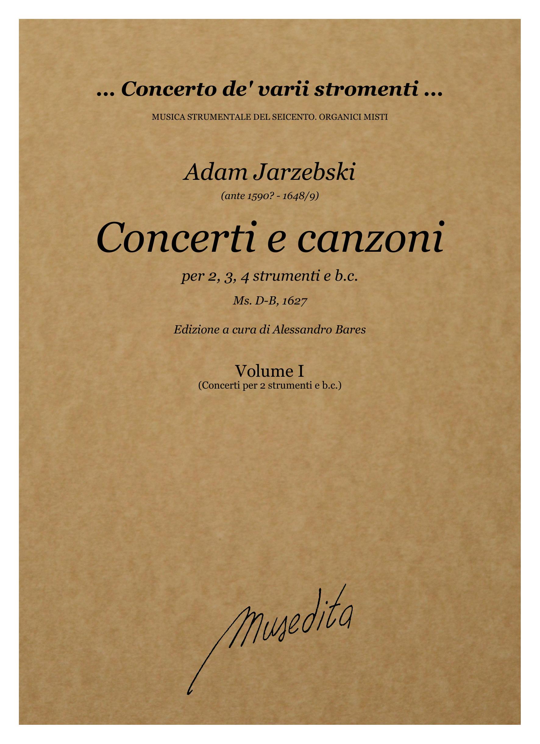 A. Jarzebski: Canzoni e concerti (ms, D-B, 1627)