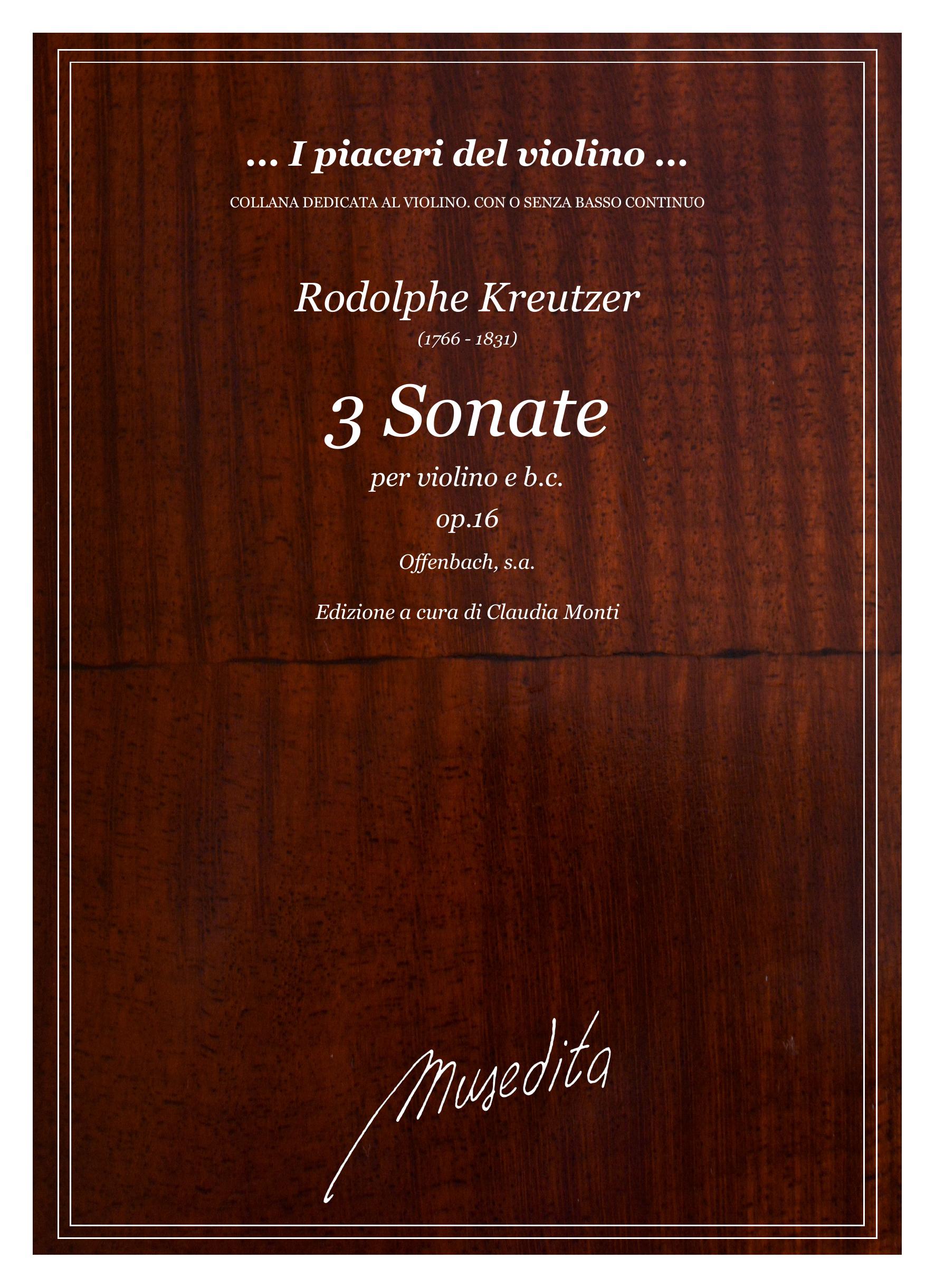 R. Kreutzer: 3 Sonate op.16 (Offenbach, s.a.)