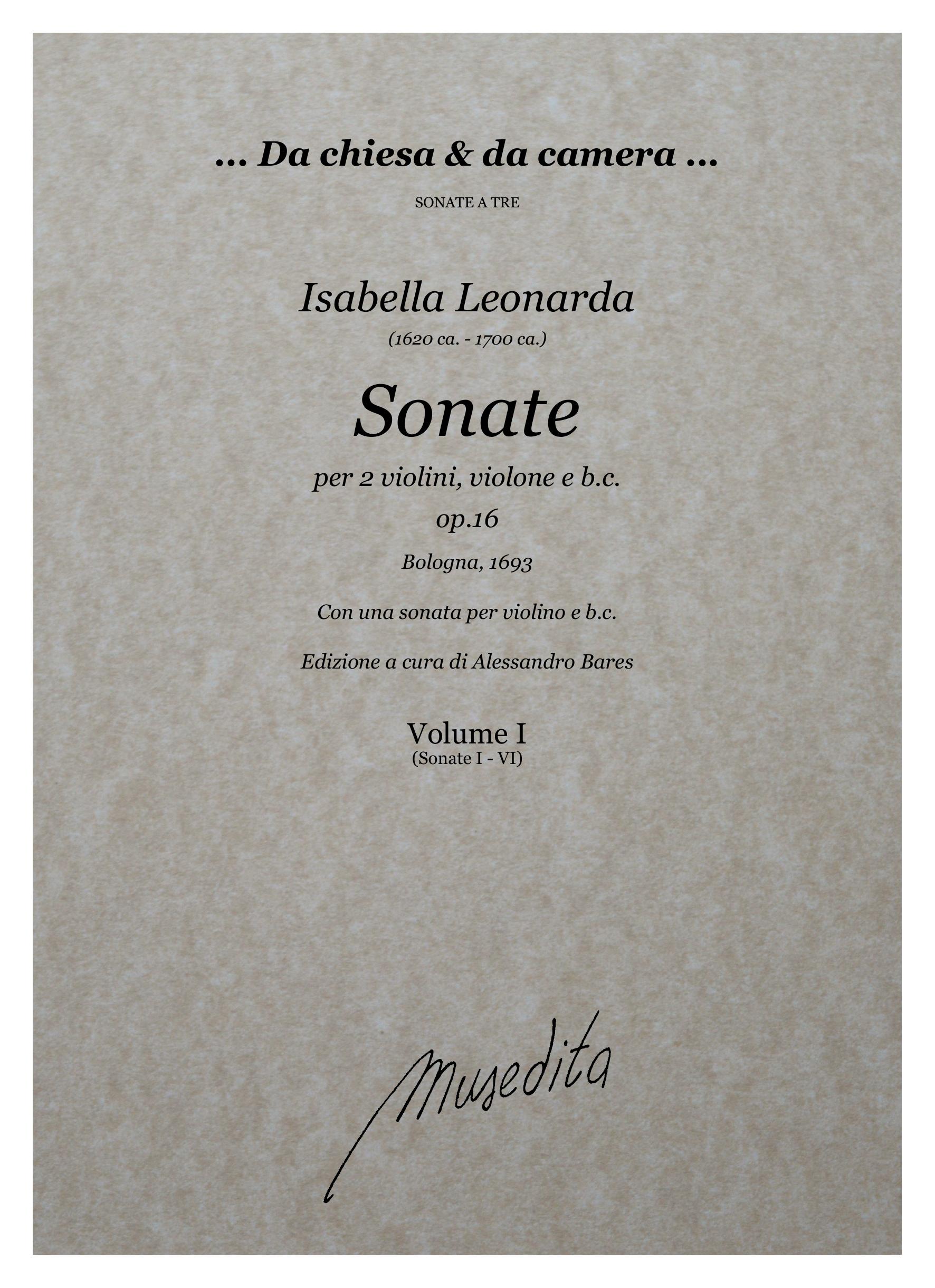 I. Leonarda: Sonate op.16 (Bologna, 1693)