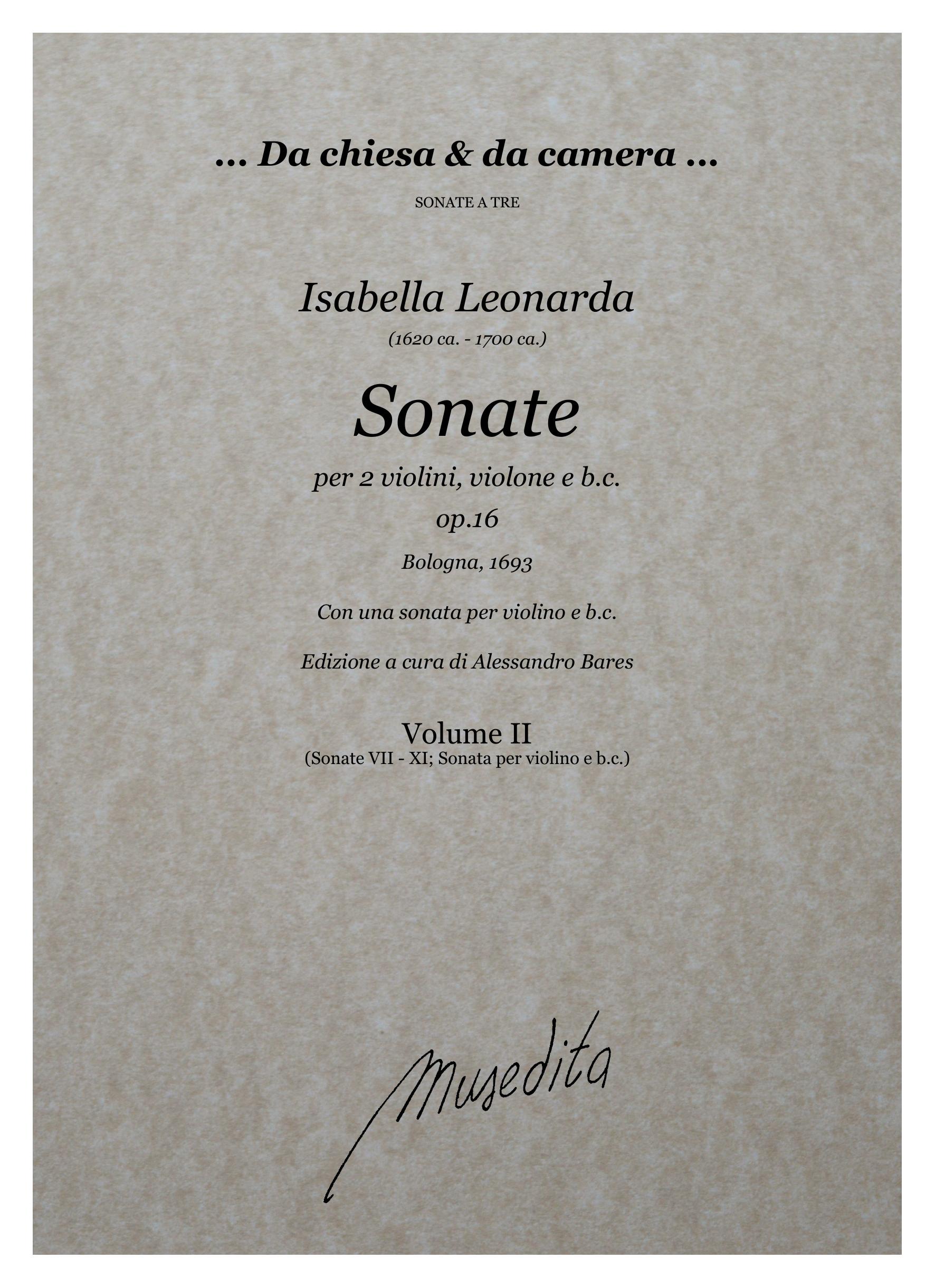 I. Leonarda: Sonate op.16 (Bologna, 1693)