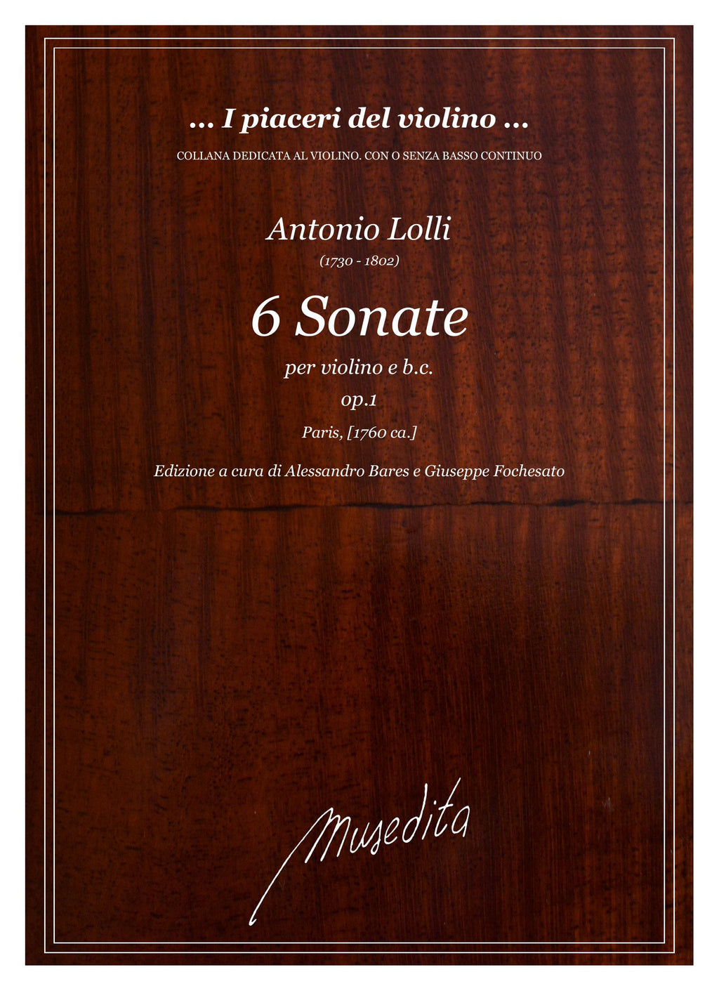 A. Lolli: 6 Sonate op.1 (Paris, 1760 ca.)